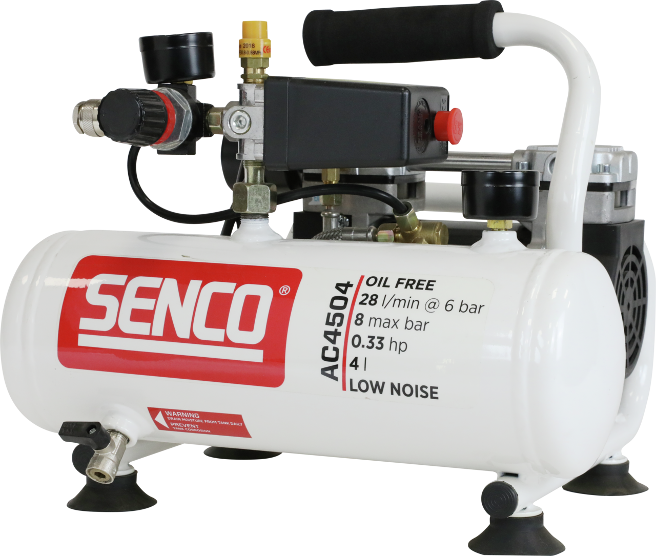 Sprężarka SENCO Silent luftkompressor 4 l, AC4504, SENCO