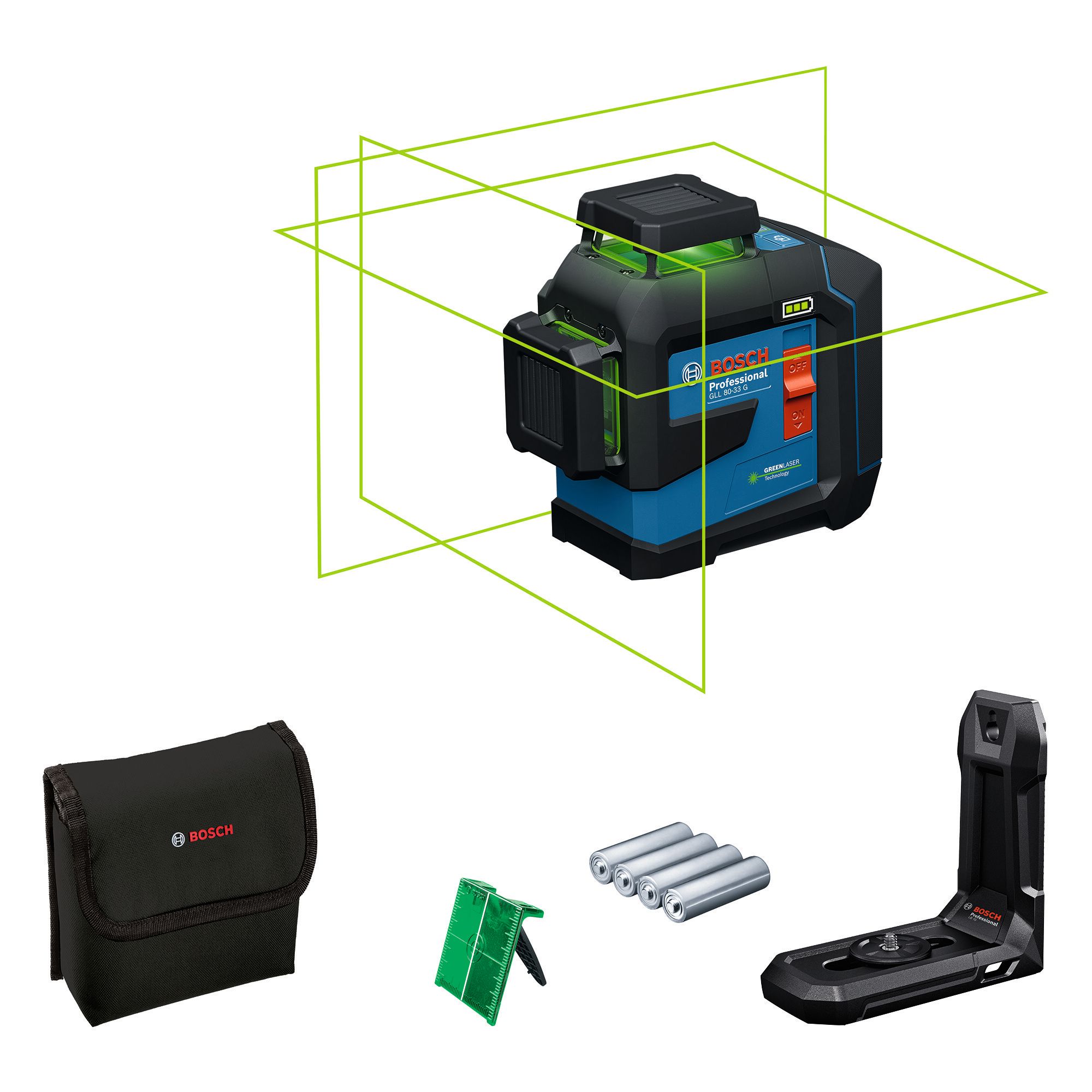 Bosch GLL 80-33 G Linjalaser vihreä laser