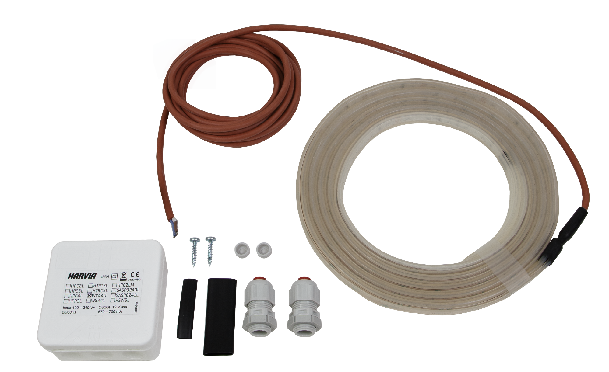 Harvia WX440 LED-ljusset med transformator 2,5 m