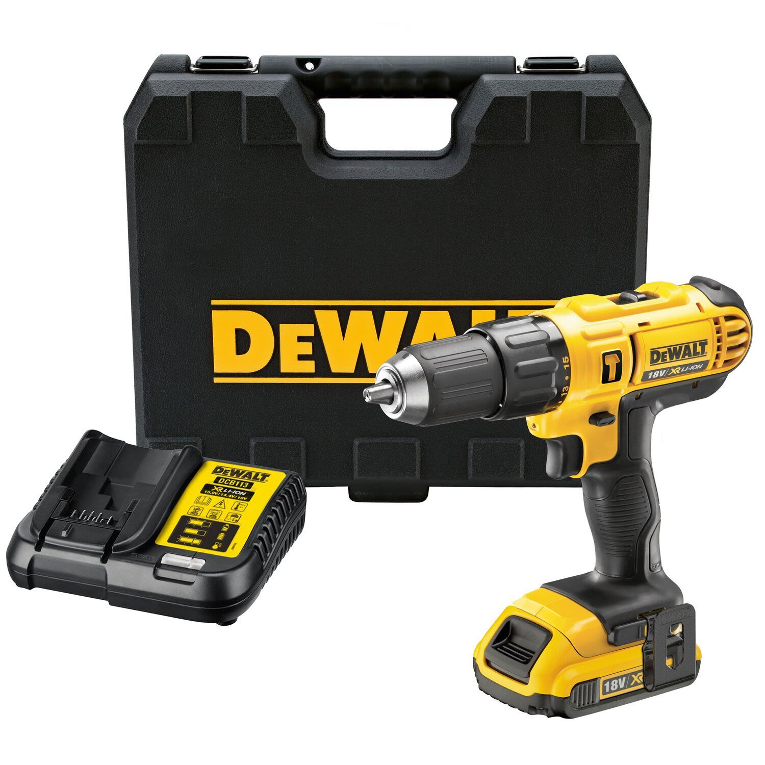 Dewalt DCD776D1-QW Slagborrmaskin med batteri och laddare