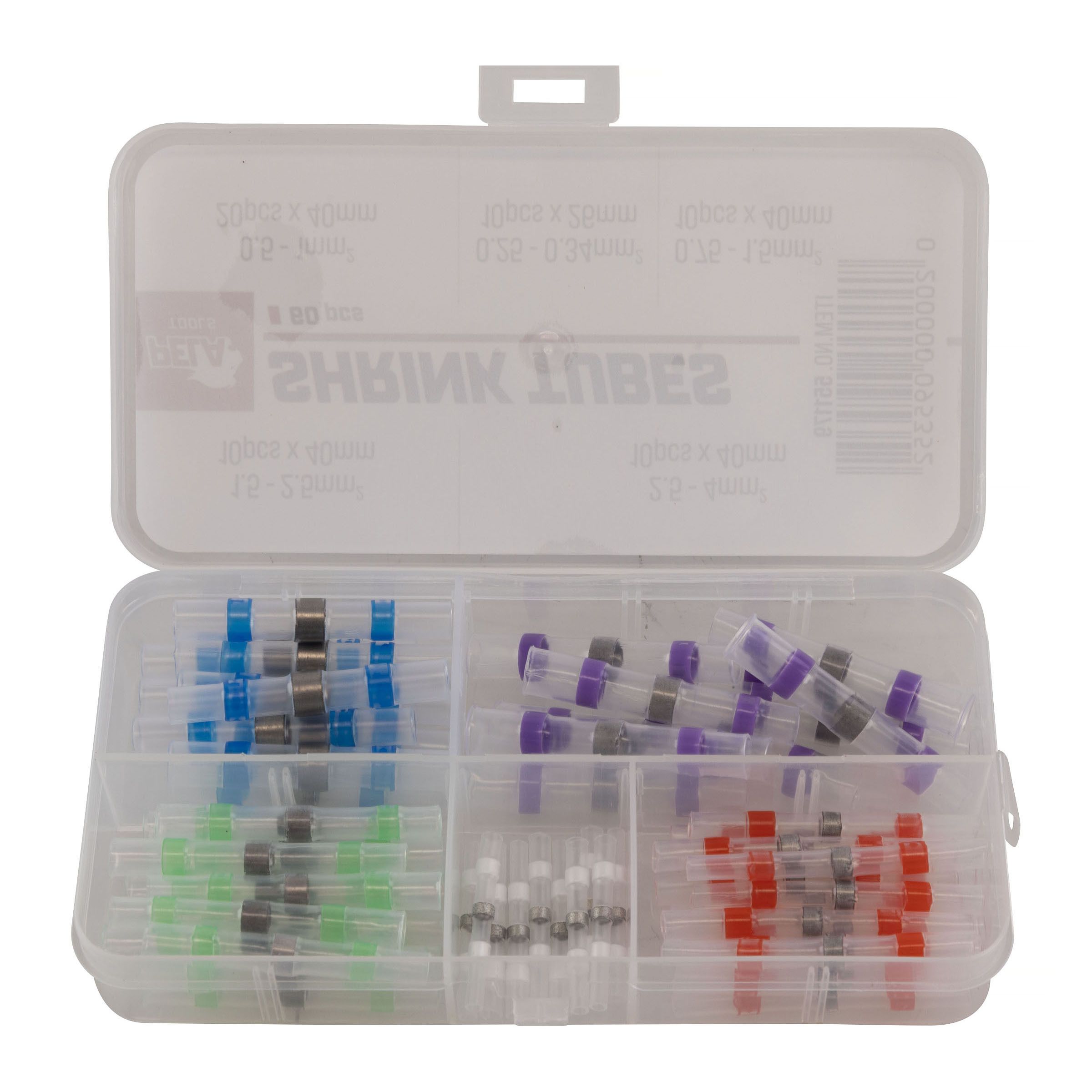 PELA 551179 Krympeslangesett for kabelreparasjon, 60 deler