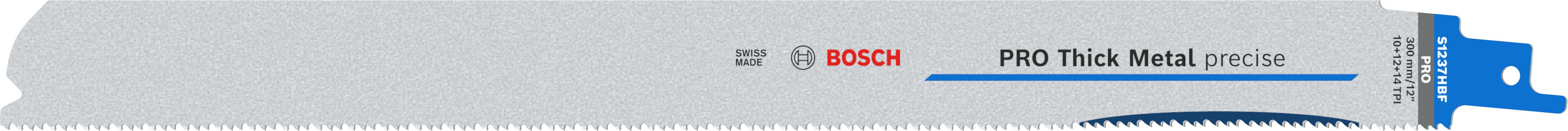 Bosch PRO Thick Metal Precise Bajonettsagblad 1,1x25 mm, 5-pakning Lengde: 300 mm