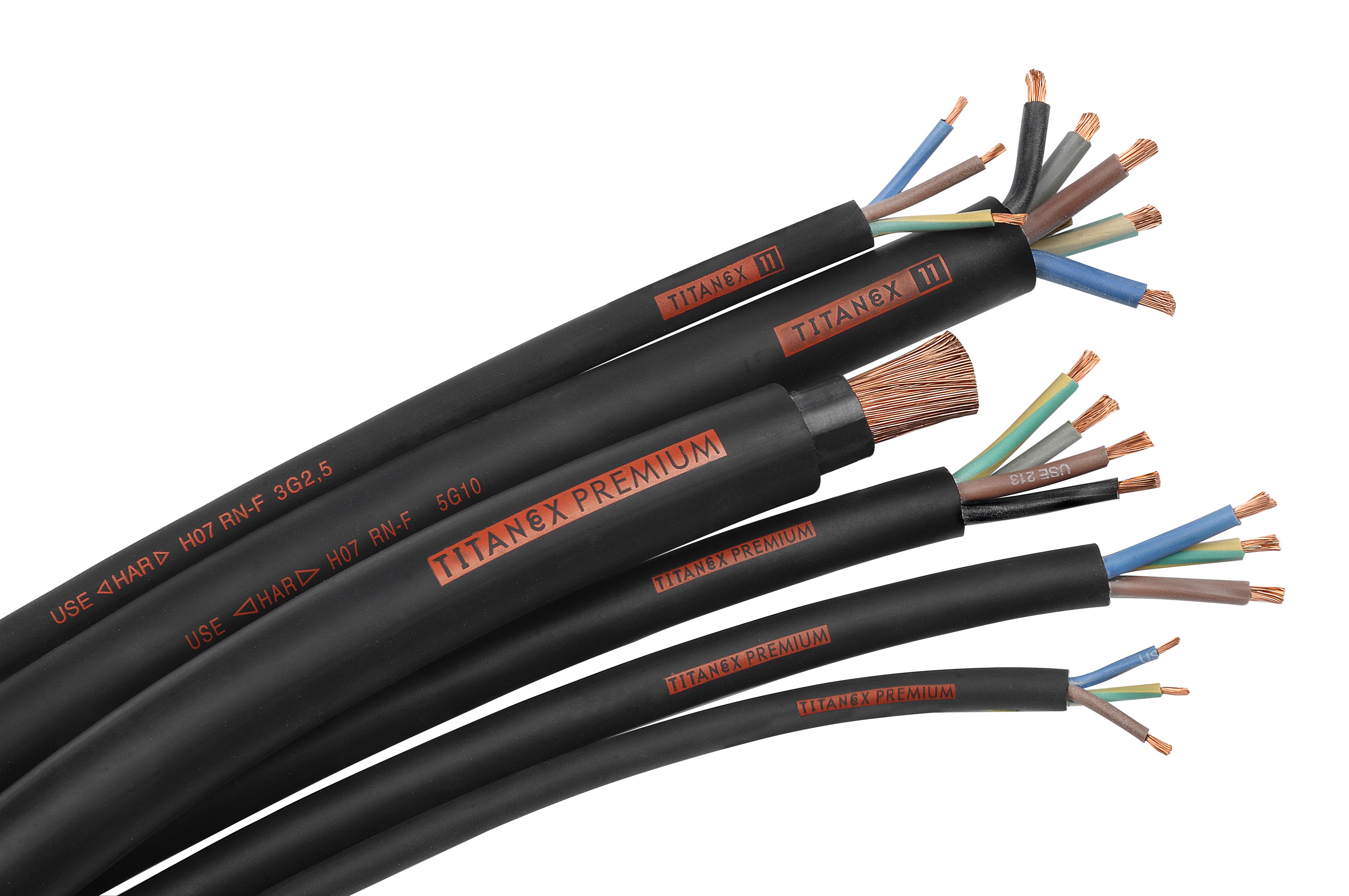 Nexans TITANEX Gummikabel 5G 2,5 mm² lederområde 500 m, trommel