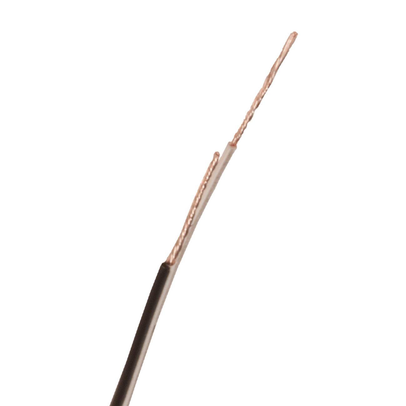 Nexans RQUB Høyttalerkabel 0,35 mm² lederområde, svart/hvit 1 m, kappet