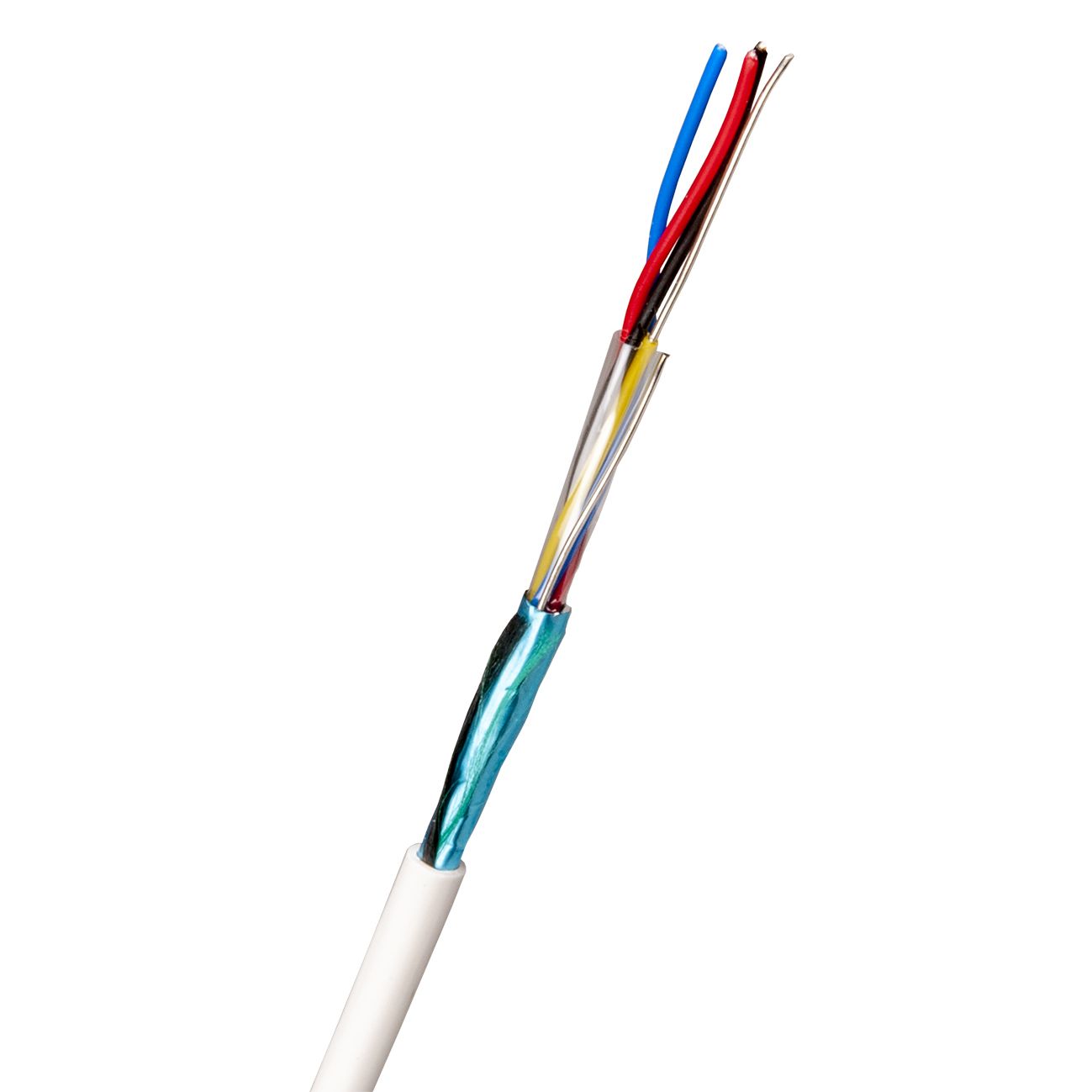 Nexans PTS-HF Telekabel 1x4x0,6 mm, hvit 1 m, kappet