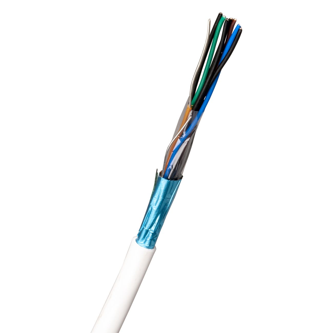 Nexans PTS-HF Telekabel 4x2x0,6 mm, hvit 100 m, bobin