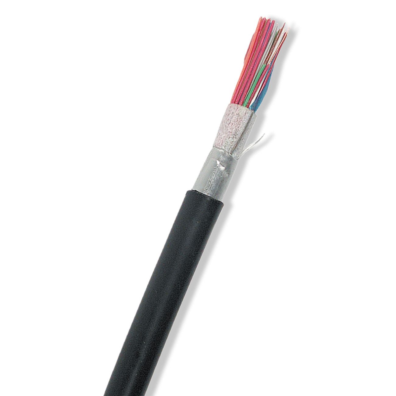 Nexans EUALEV Telekabel 30 x 2 x 0,5 mm, svart 1 m, kappet