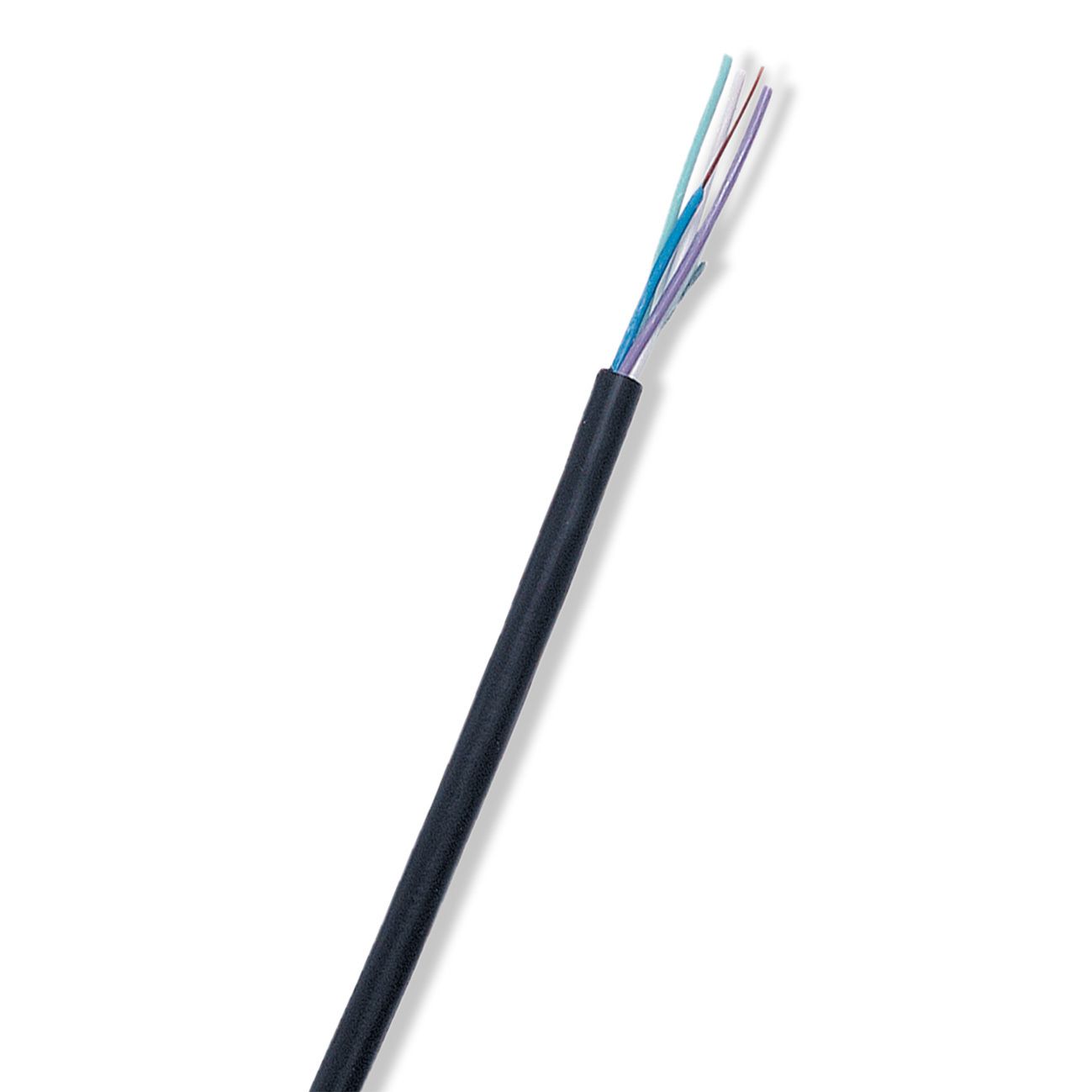 Nexans ELLY Telekabel 4 x 0,6 mm, svart 1 m, kappet