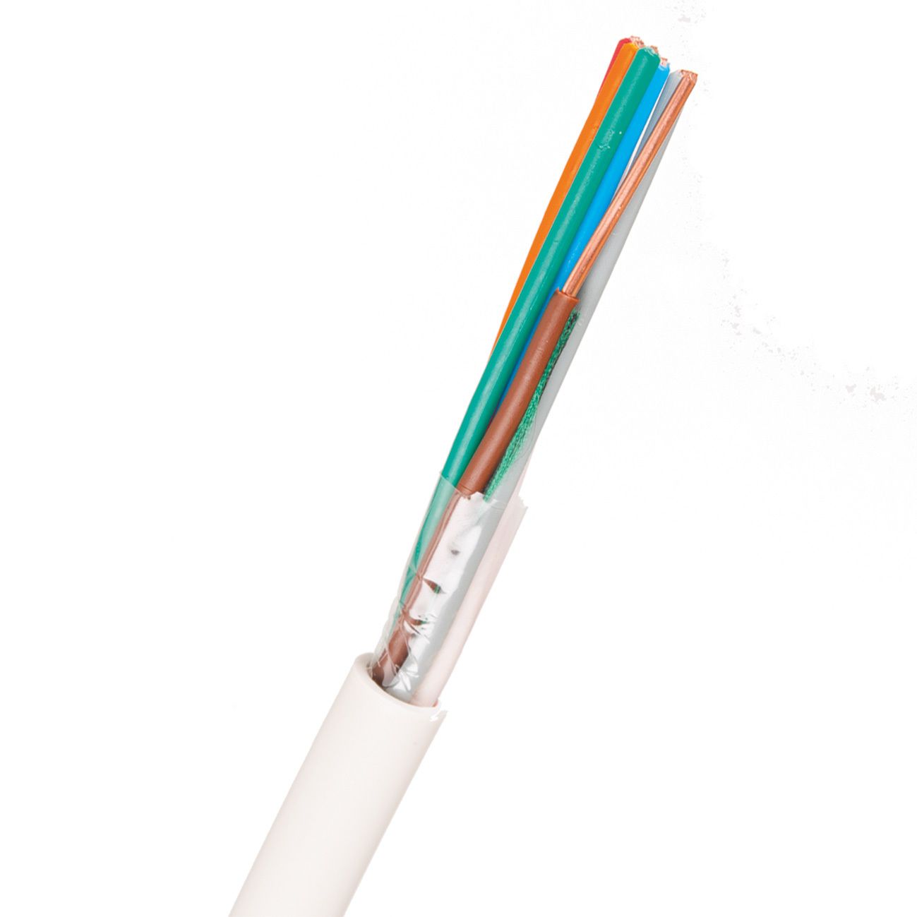 Nexans EQQRB EASY Telekabel 12 x 1,0 mm, hvit 1 m, kappet