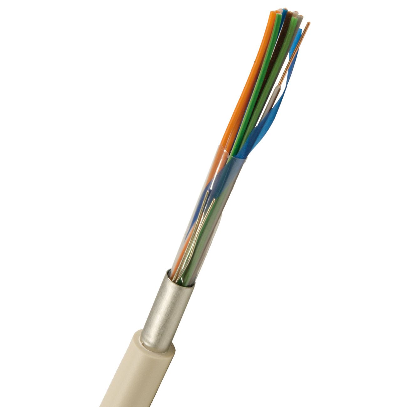 Nexans ELAQBY Telekabel 5x2x0,6 mm, hvit, ytterdiameter 9 mm 500 m, trommel