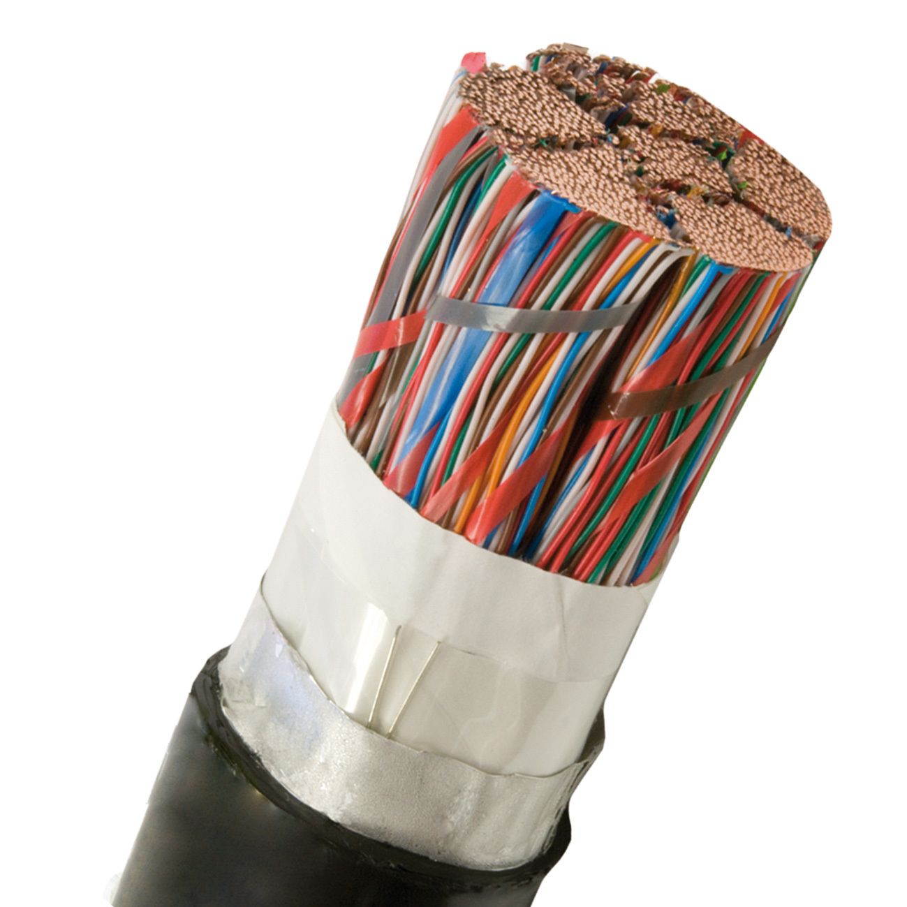 Nexans ELALE Telekabel 20x2x0,5 mm, svart 1 m, kappet