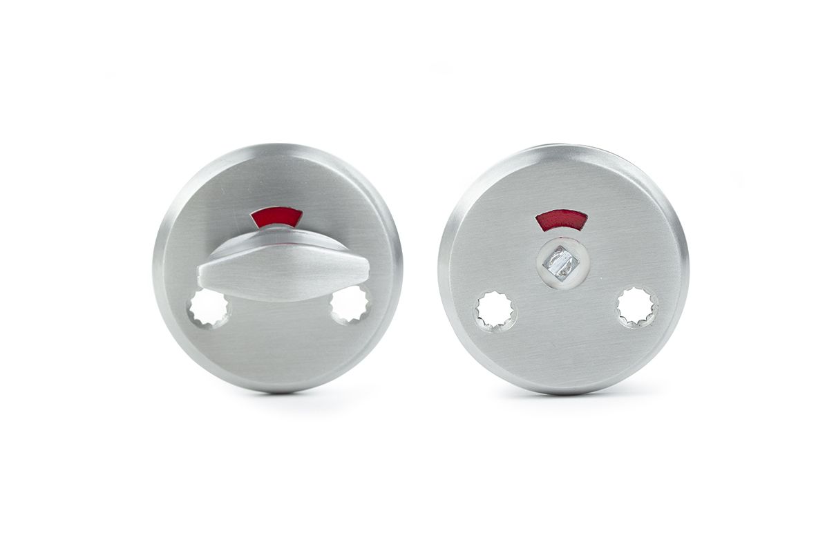 Habo 18684 WC-beslag borstad, aluminium