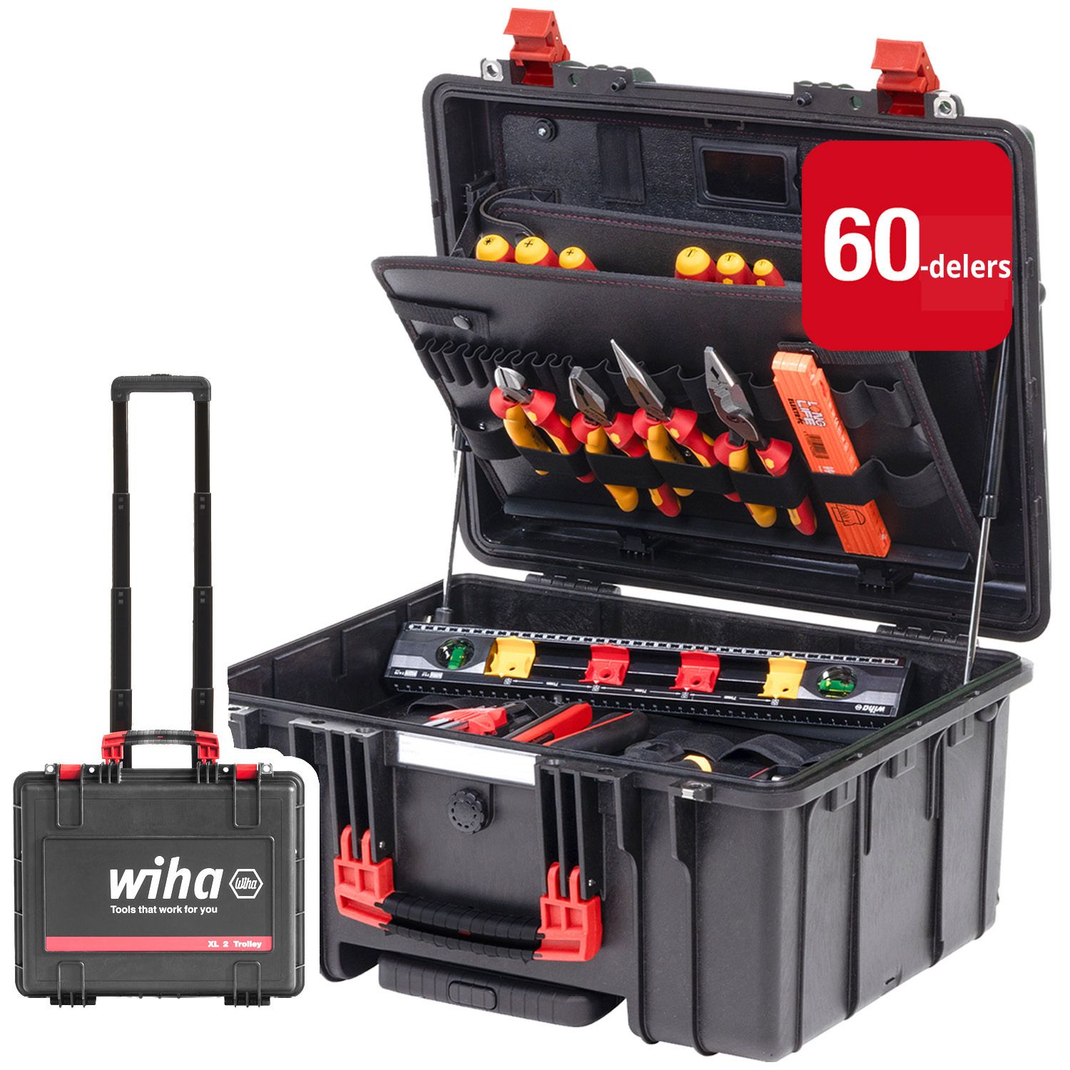 Wiha XL 2 Trolley Verktygsväska 60 delar
