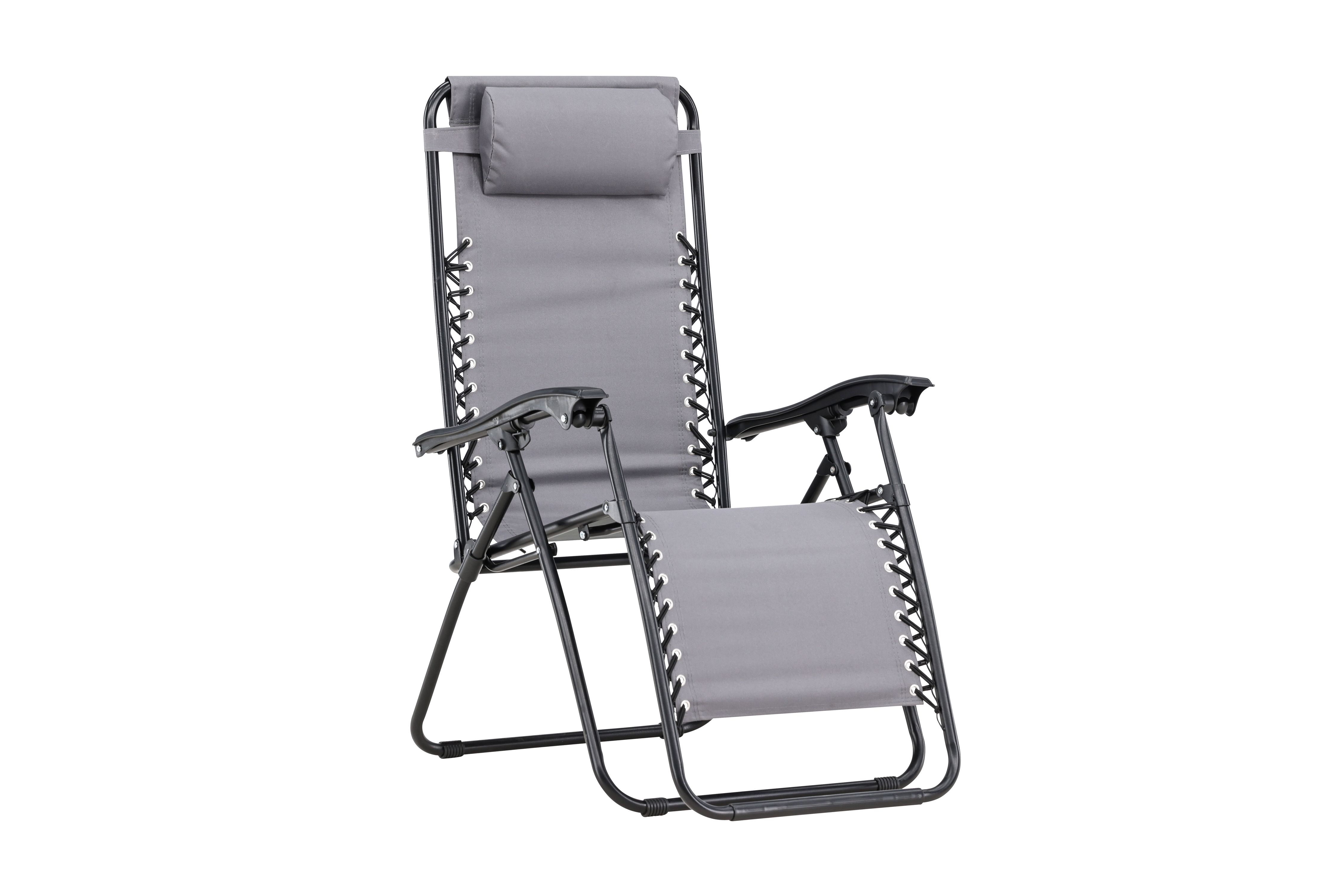 Venture Home Vulcano Solstol Grå/Svart, 2-pack Grå/Svart
