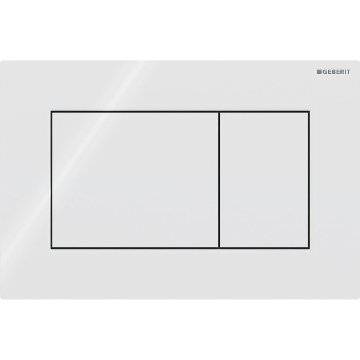 Geberit Sigma 01 Square Skylleplade plast Hvid