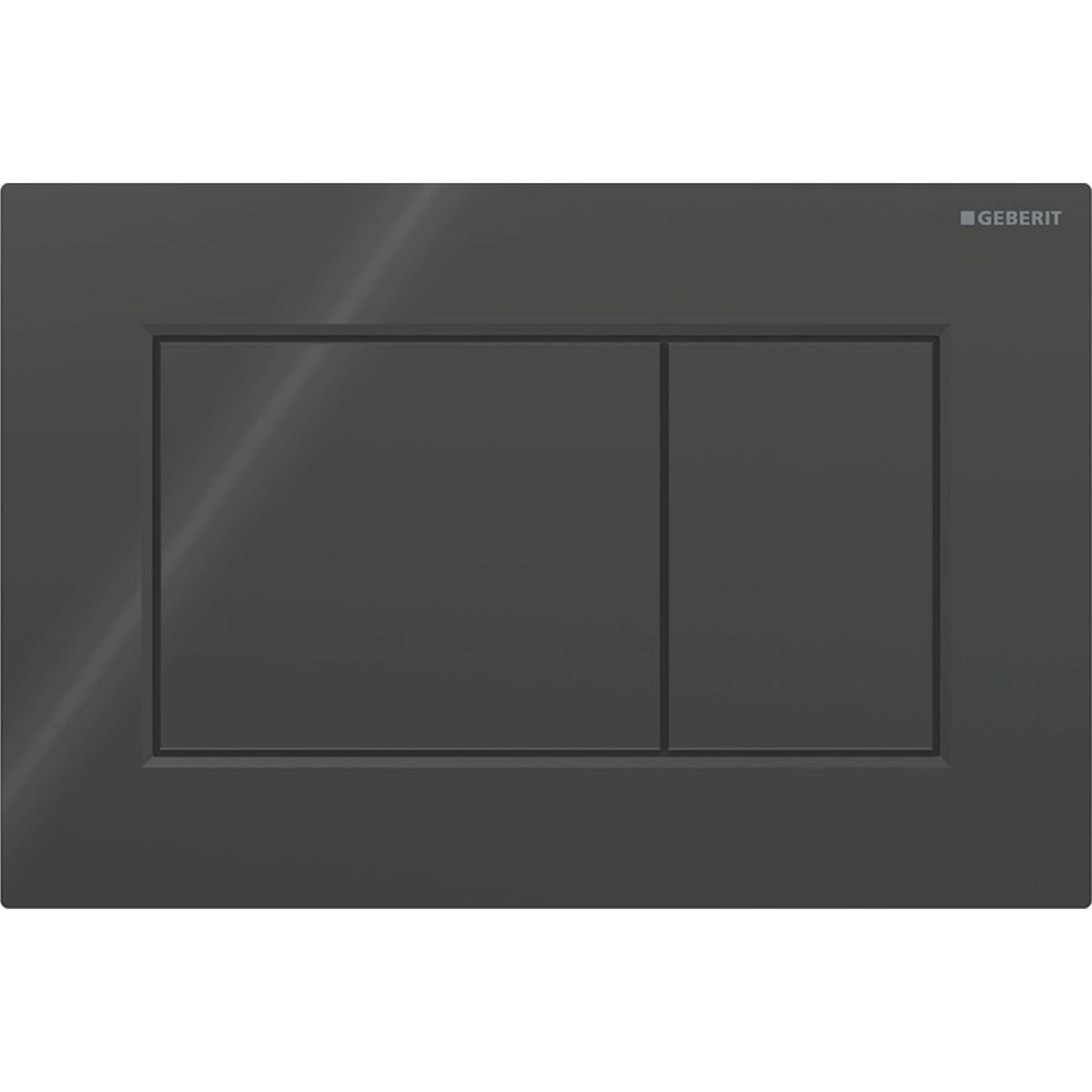 Geberit Sigma 01 Square Skylleplade plast Sort
