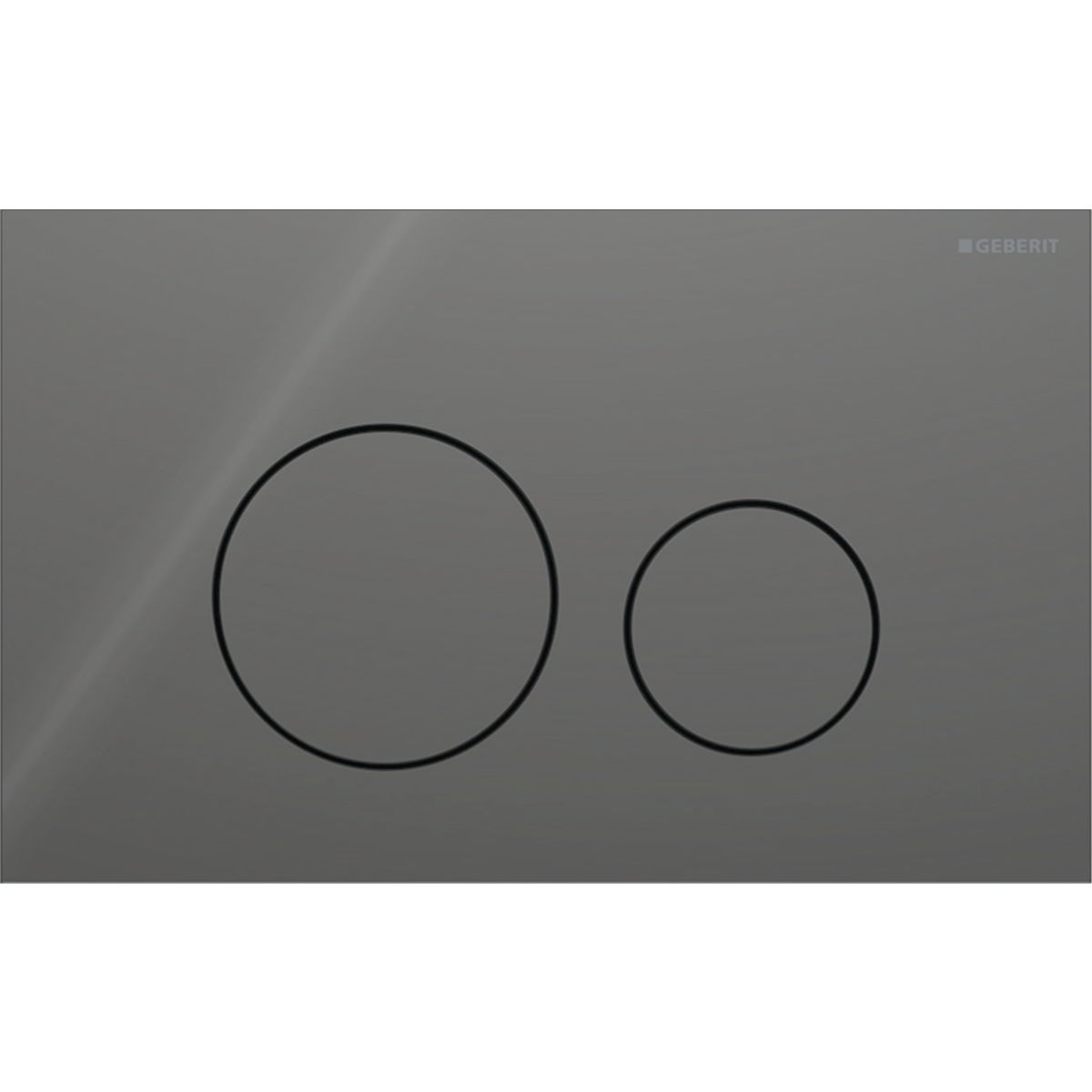 Geberit Sigma 40 Round Spolplatta glas Svart lava