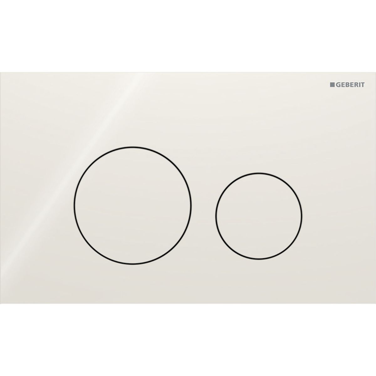 Geberit Sigma 40 Round Spolplatta glas Sandgrå