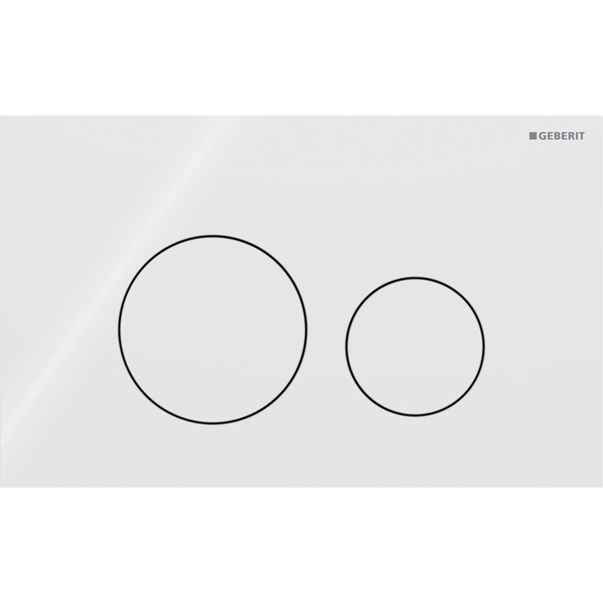 Geberit Sigma 40 Round Spolplatta glas Vit