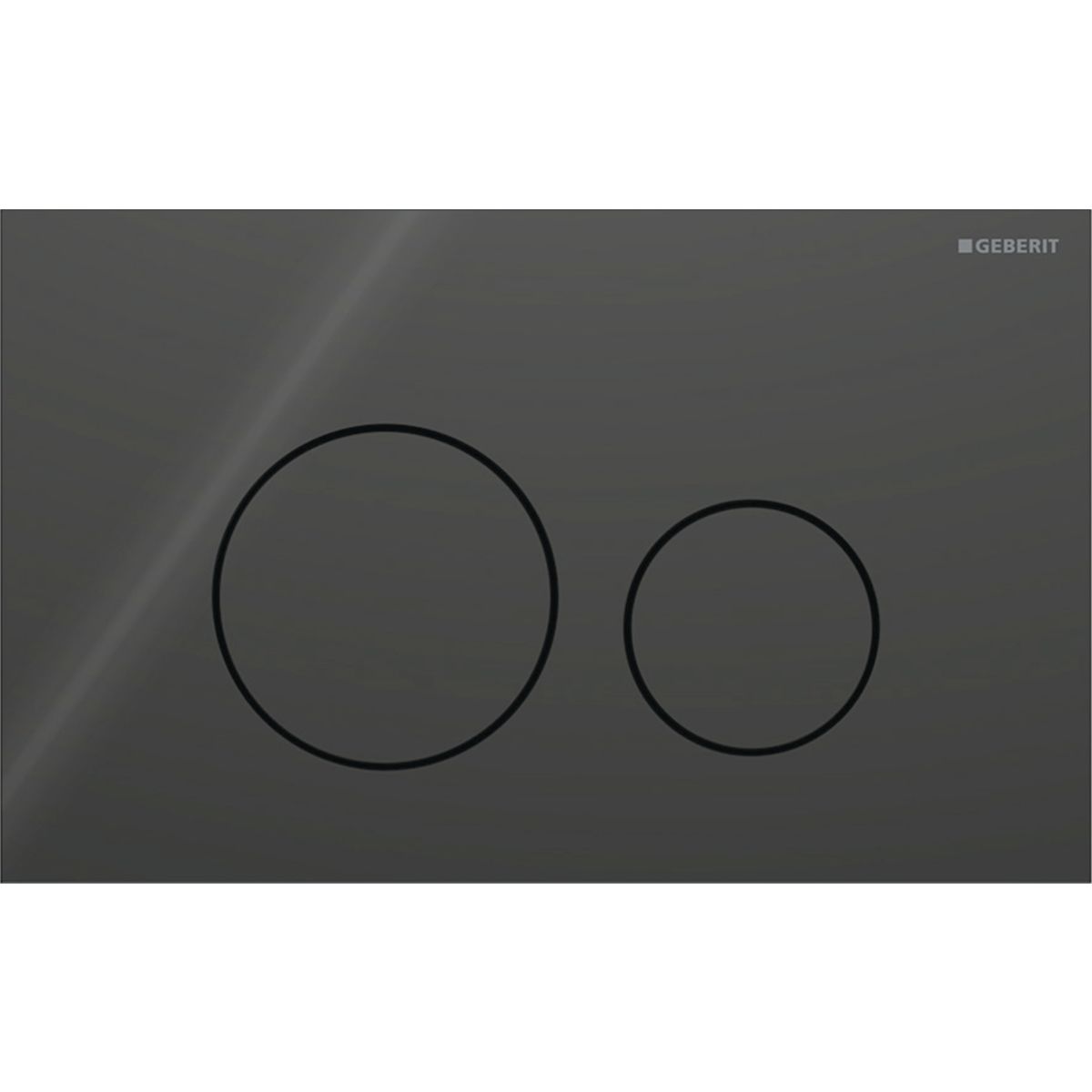 Geberit Sigma 40 Round Spolplatta glas Svart