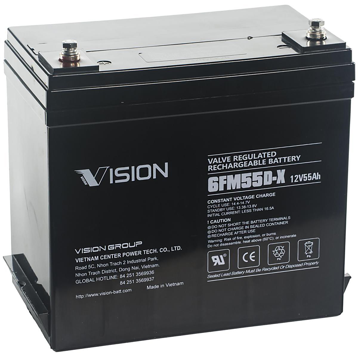 Vision 6FM55 Batteri 12V, 55 Ah