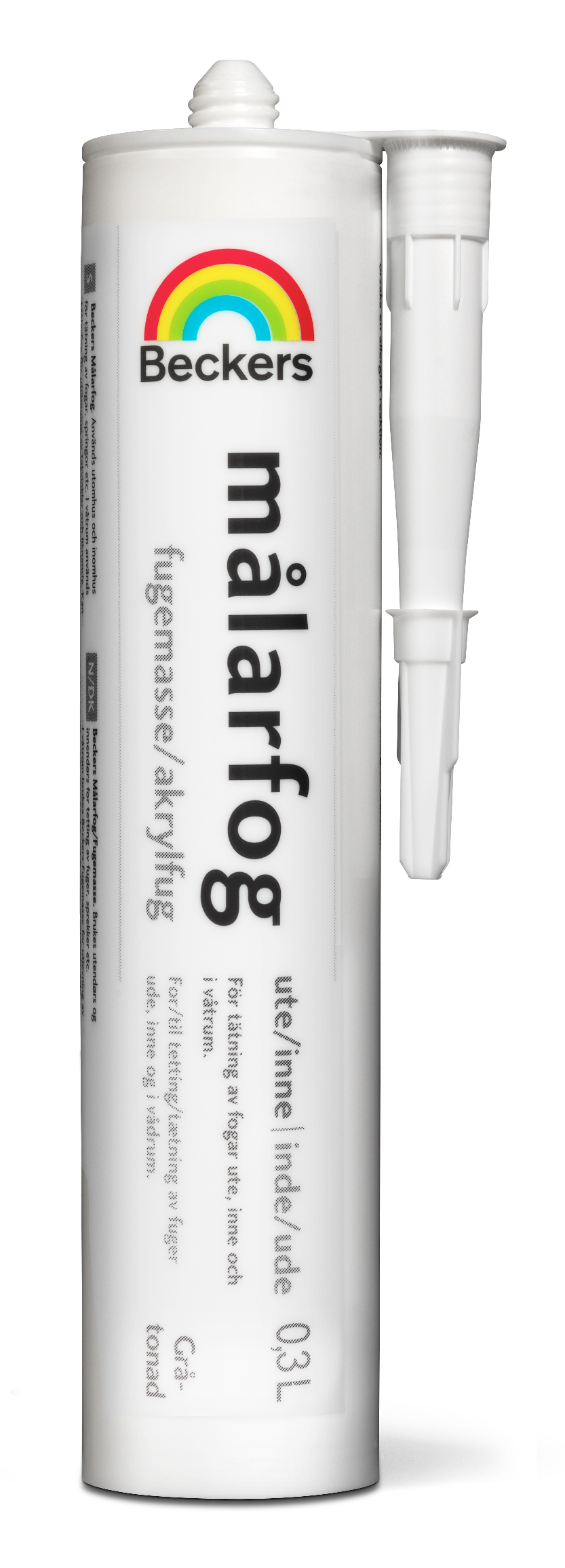 Beckers 050835 Målarfog ute/inne, gråton, 0,3 l