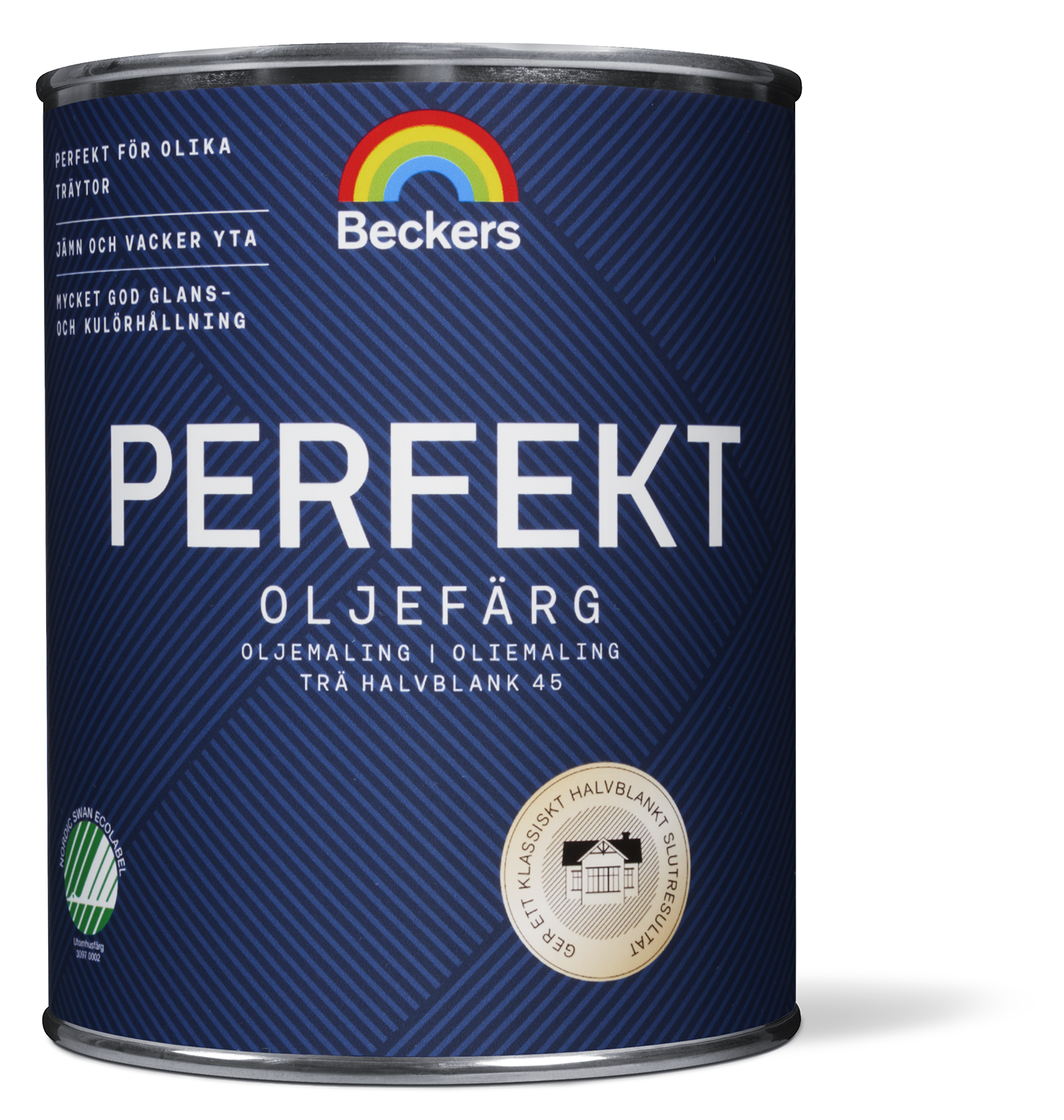 Beckers Perfekt Oljefärg halvblank Utevit