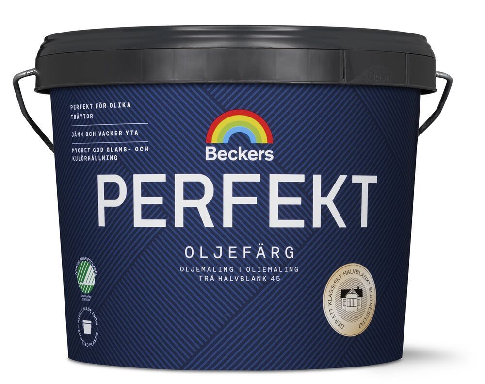 Beckers Perfekt Oljefärg halvblank Utevit