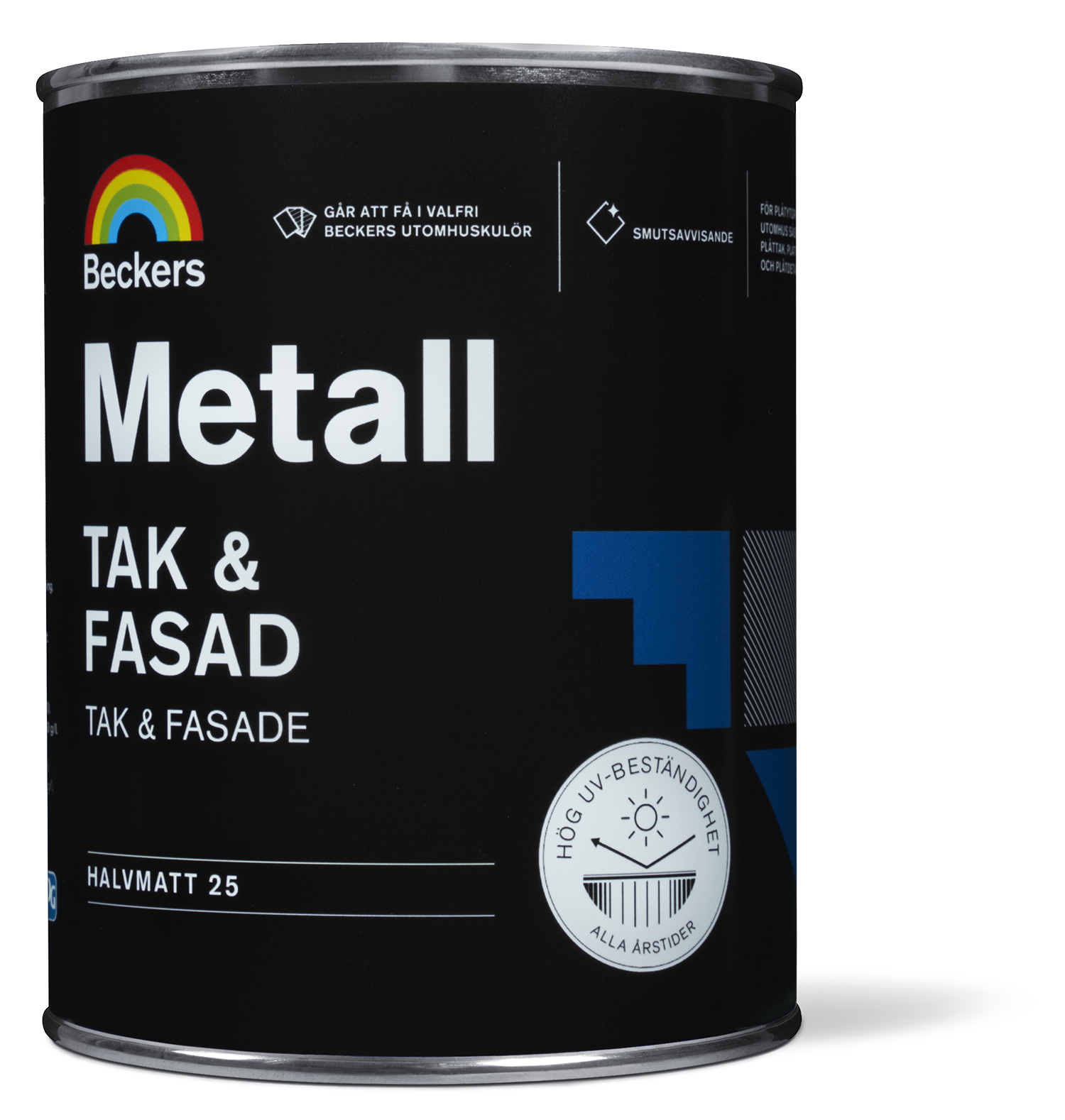 Beckers Metall Tak&Fasad Täckfärg halvmatt Valfri kulör