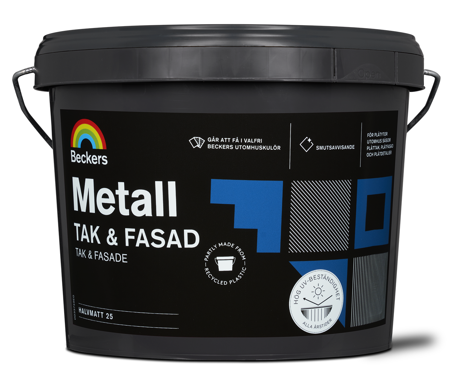 Beckers Metall Tak&Fasad Täckfärg halvmatt Valfri kulör