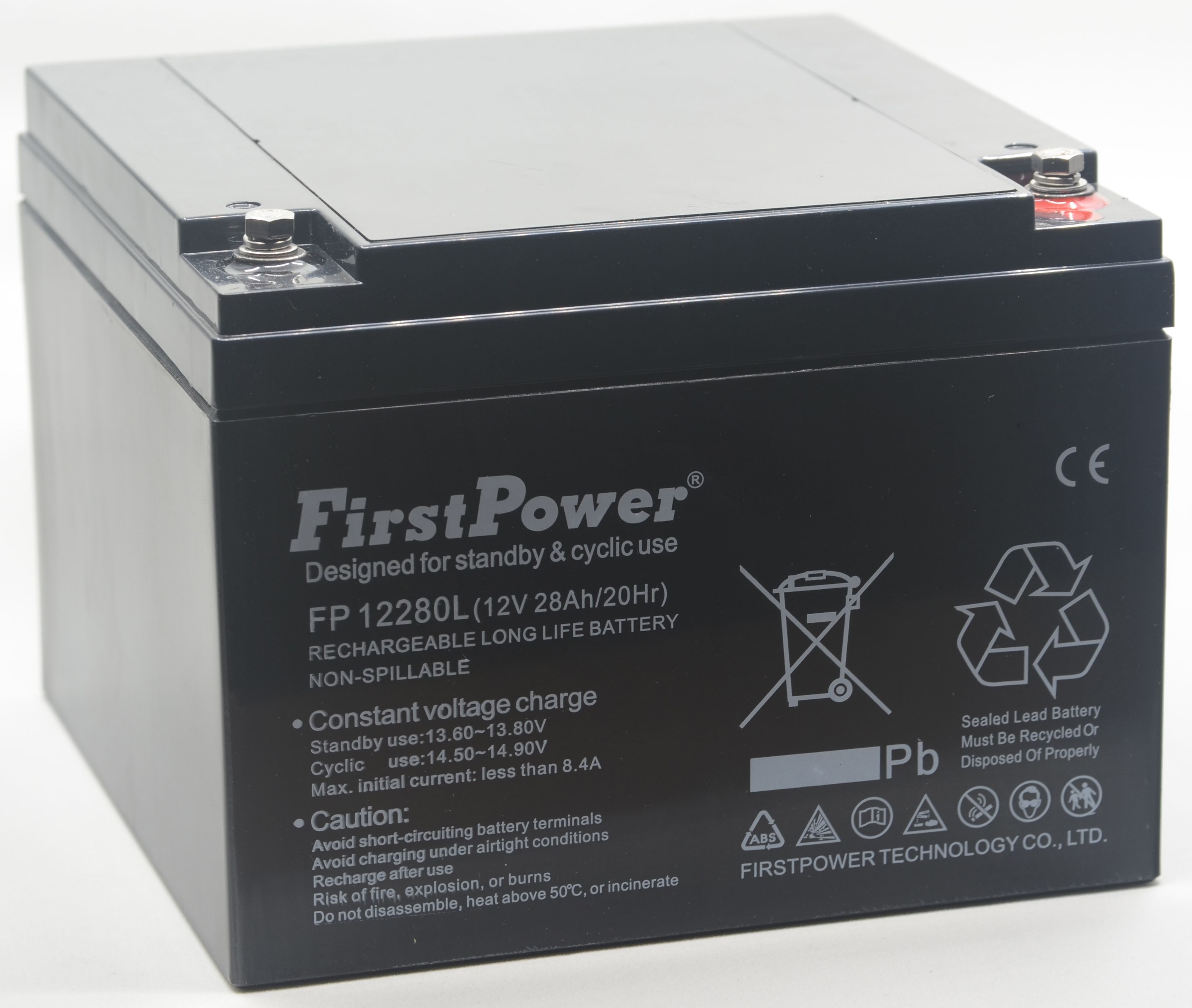 First Power FP12280L Batteri 12V, 28 Ah