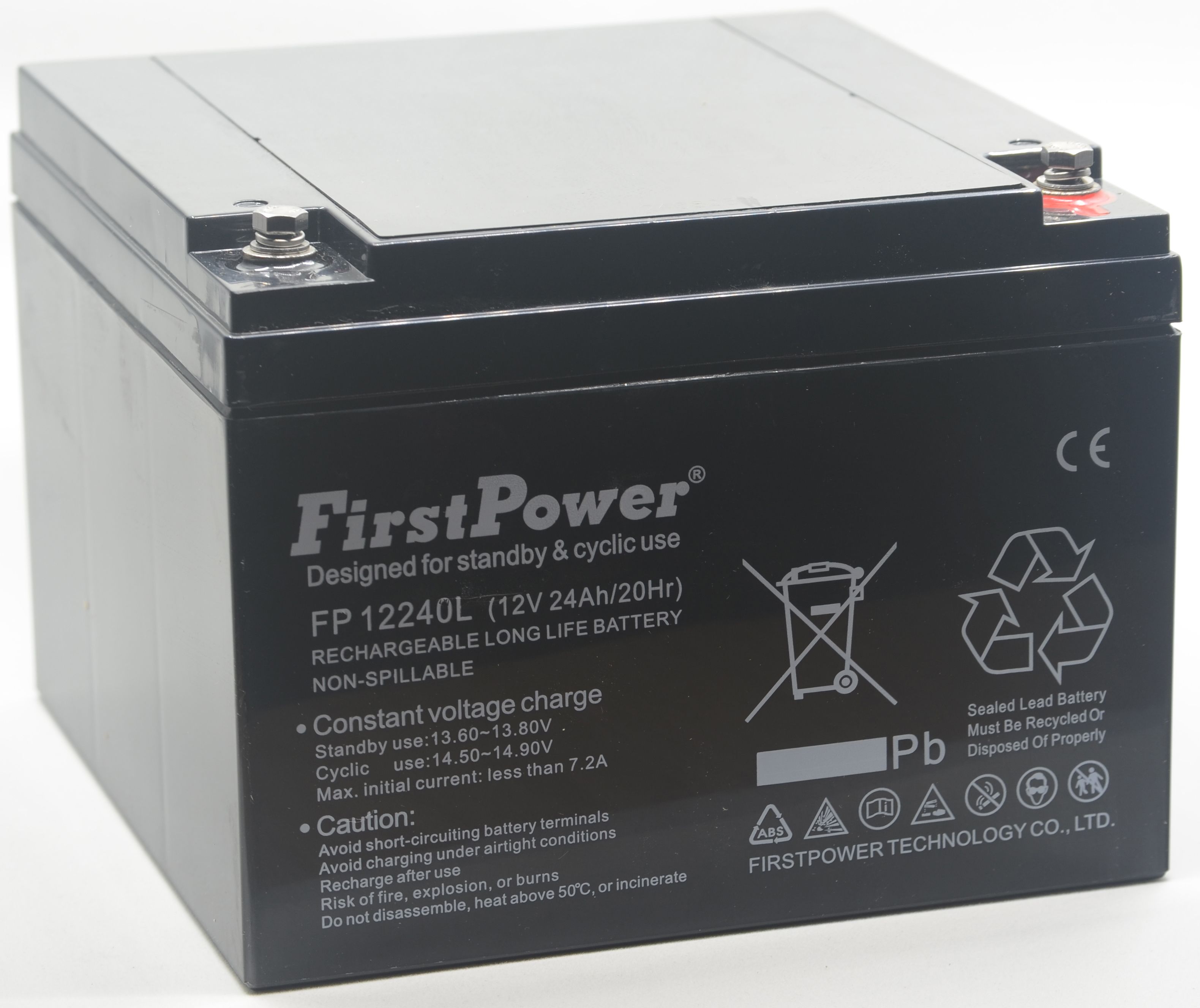 First Power FP12240L Batteri 12V, 24 Ah