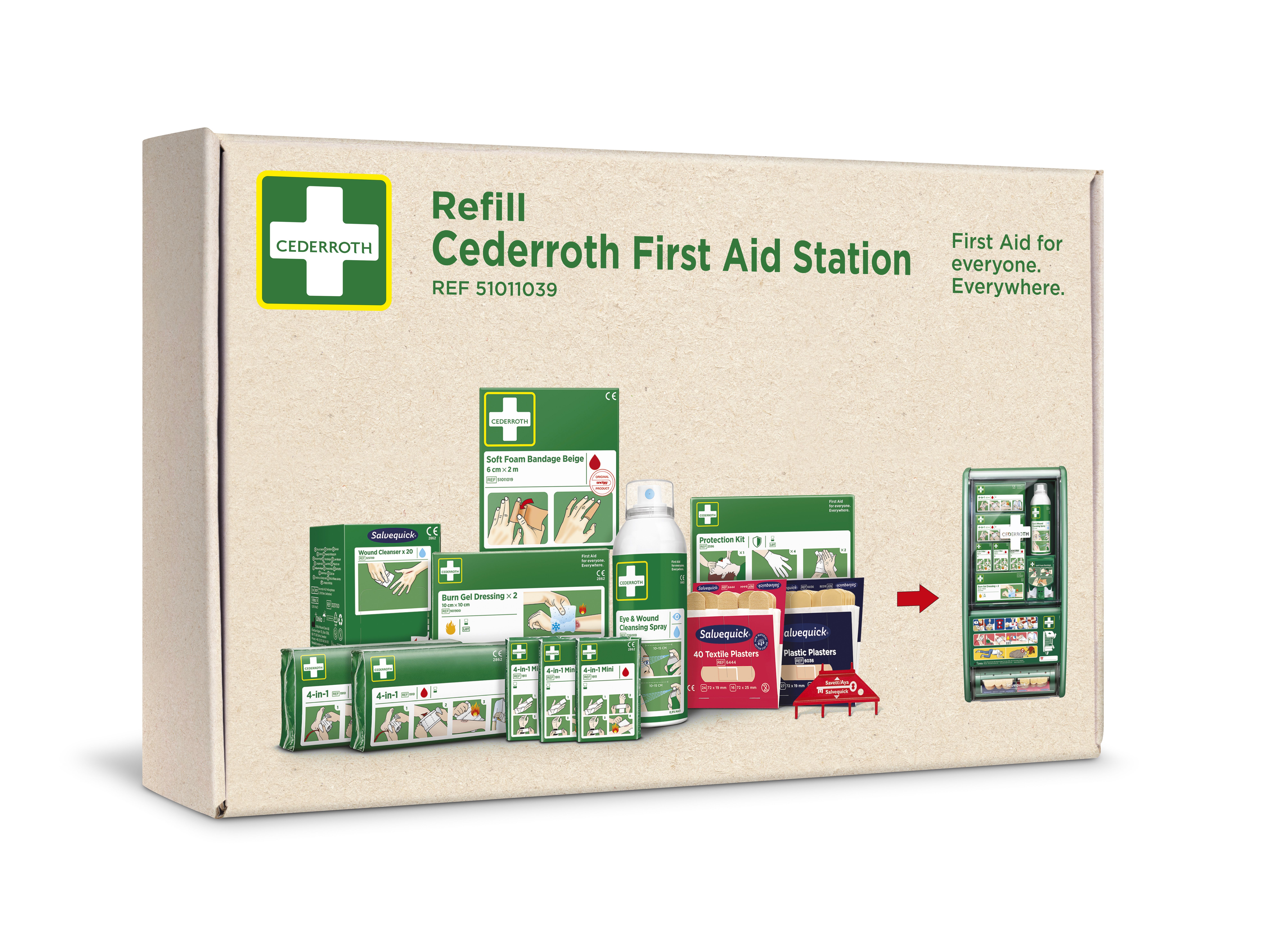 Cederroth 51011039 Plaster- og sårvask til førstehjælpsstation