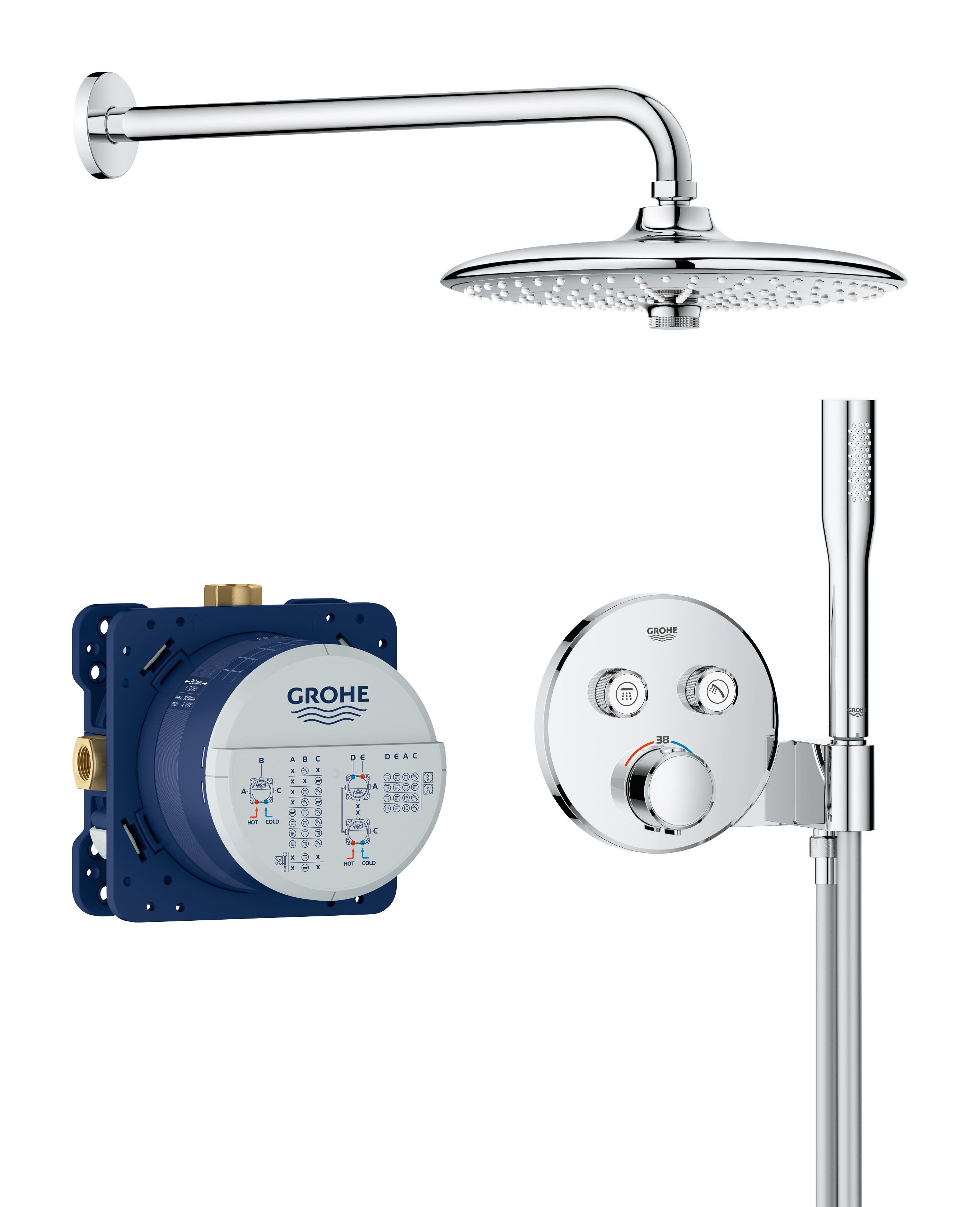 Grohe Precision SmartControl 34878000 Takduschset krom