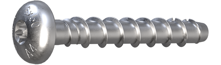 Sormat 9640095885 Betongskrue S-CSA P T30 A4 6x50/5 mm, 10-pakning