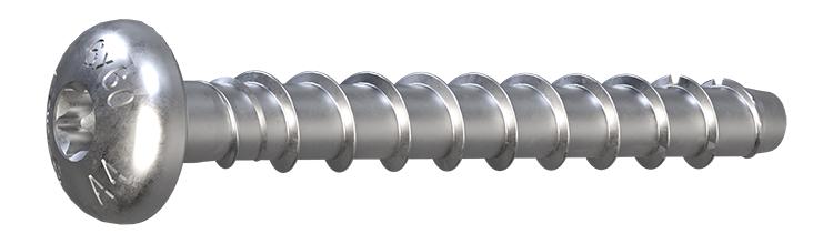 Sormat 9640095886 Betongskrue S-CSA P T30 A4 6x60/15/5 mm, 10-pakning