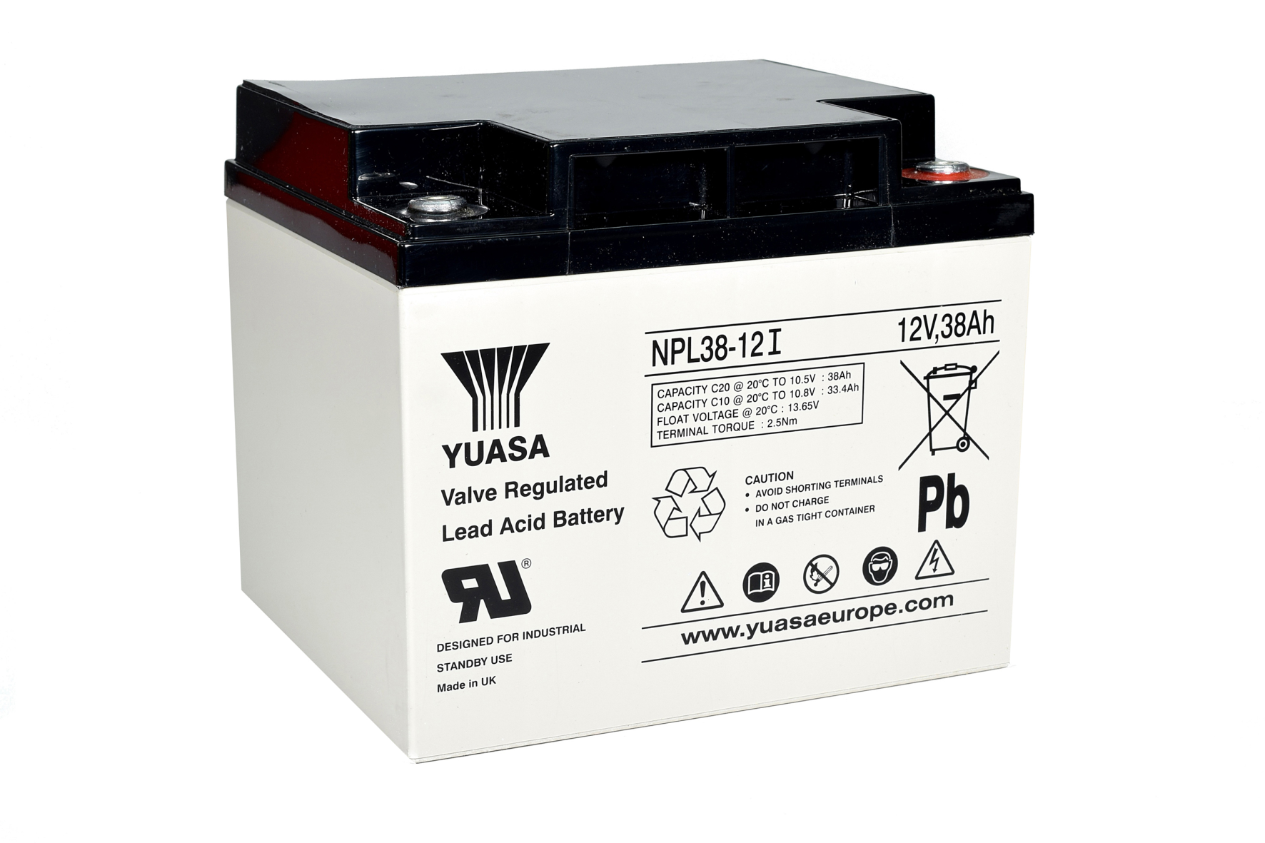 Yuasa NPL38-12I Batteri 12V, 38 Ah