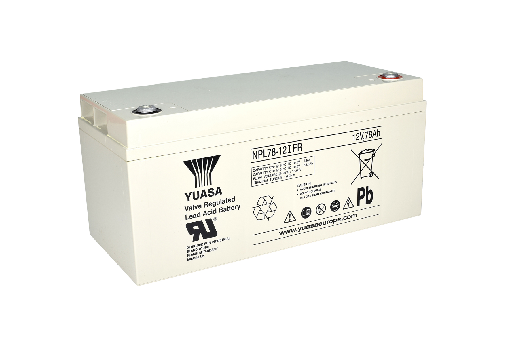 Yuasa NPL78-12IFR Batteri 12V, 78 Ah