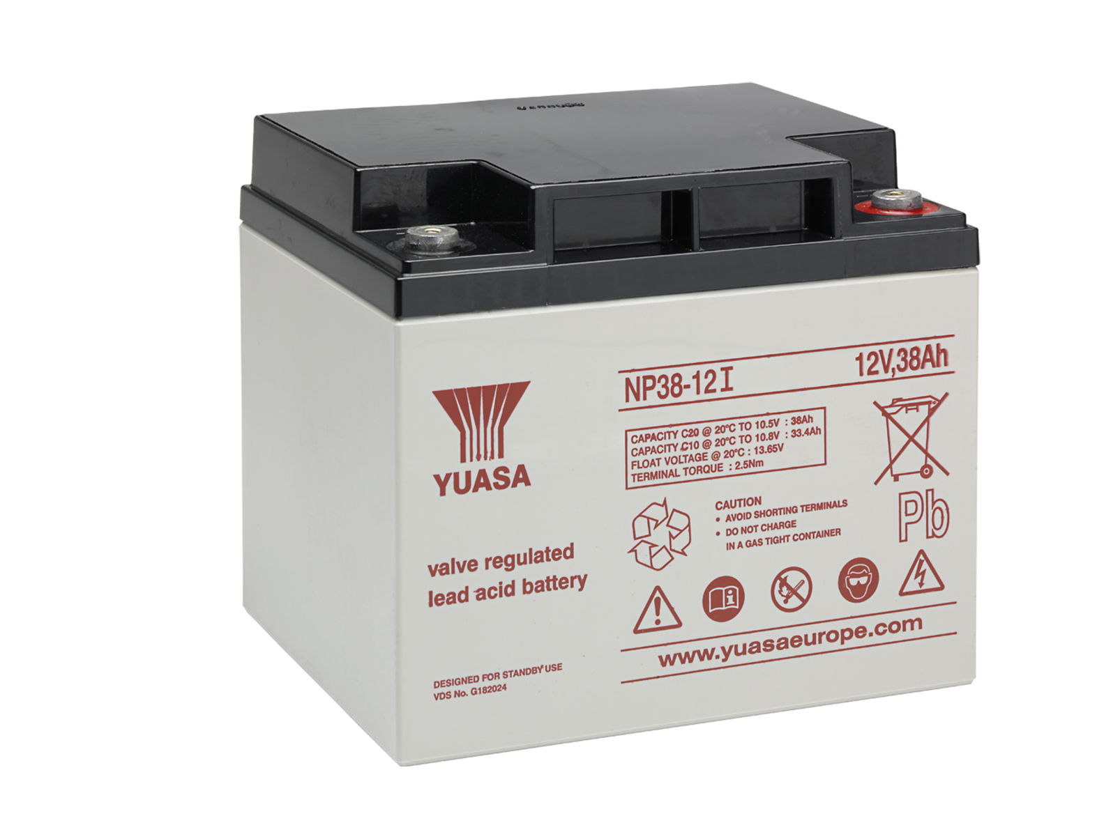 Yuasa NP38-12I Batteri 12V, 38 Ah