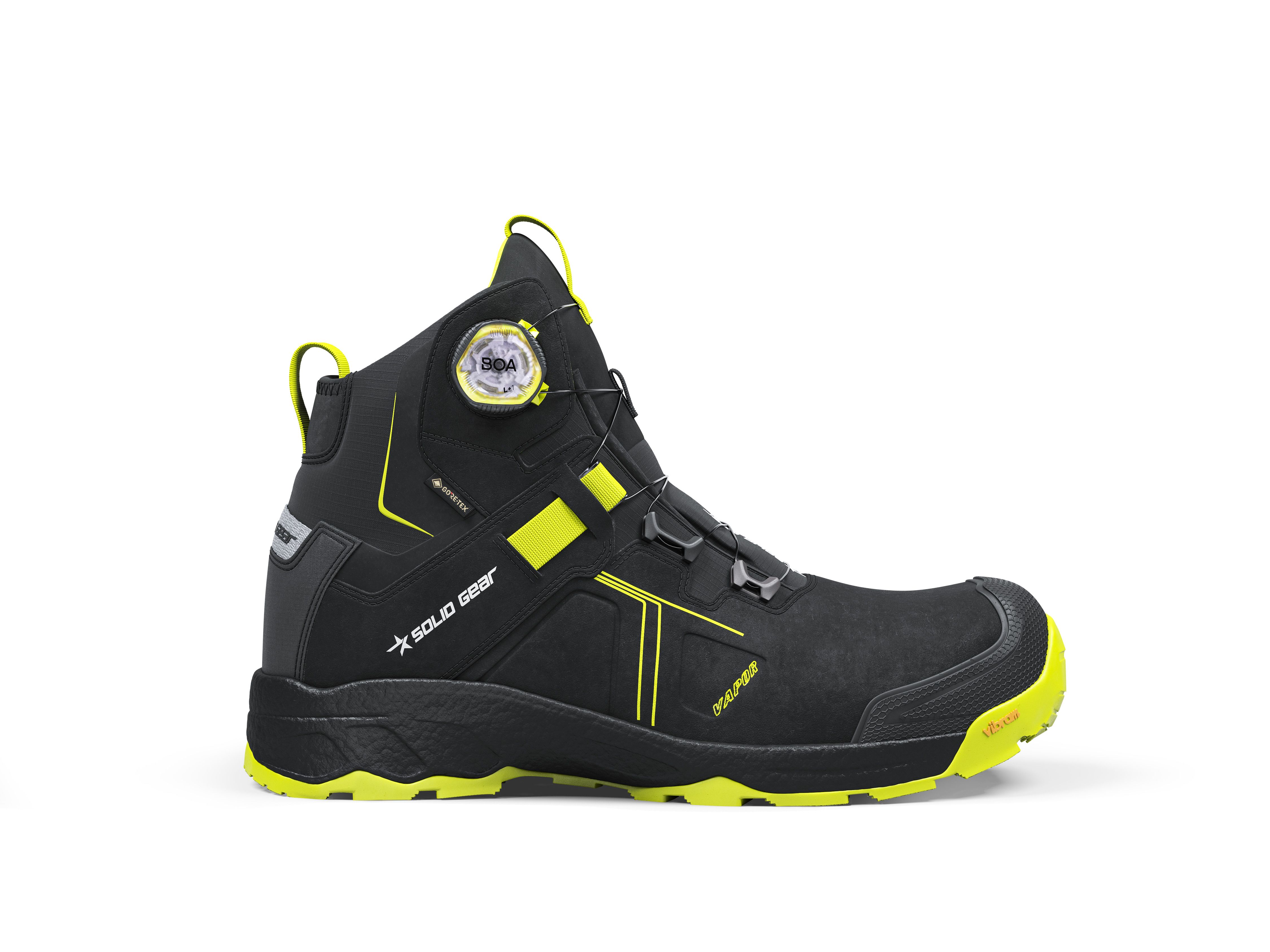 Solid Gear VAPOR 3 Skyddskänga svart/grön 38