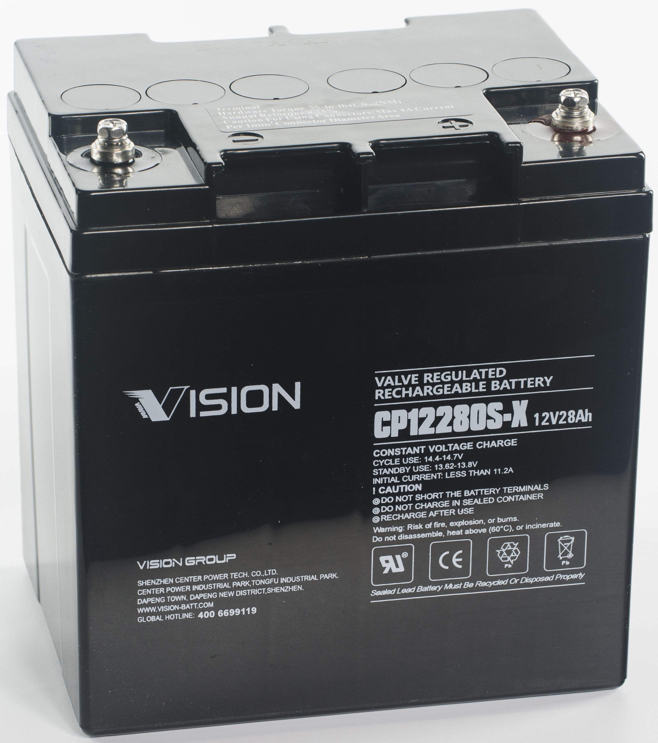 Vision CP12280 Batteri 12V, 28 Ah