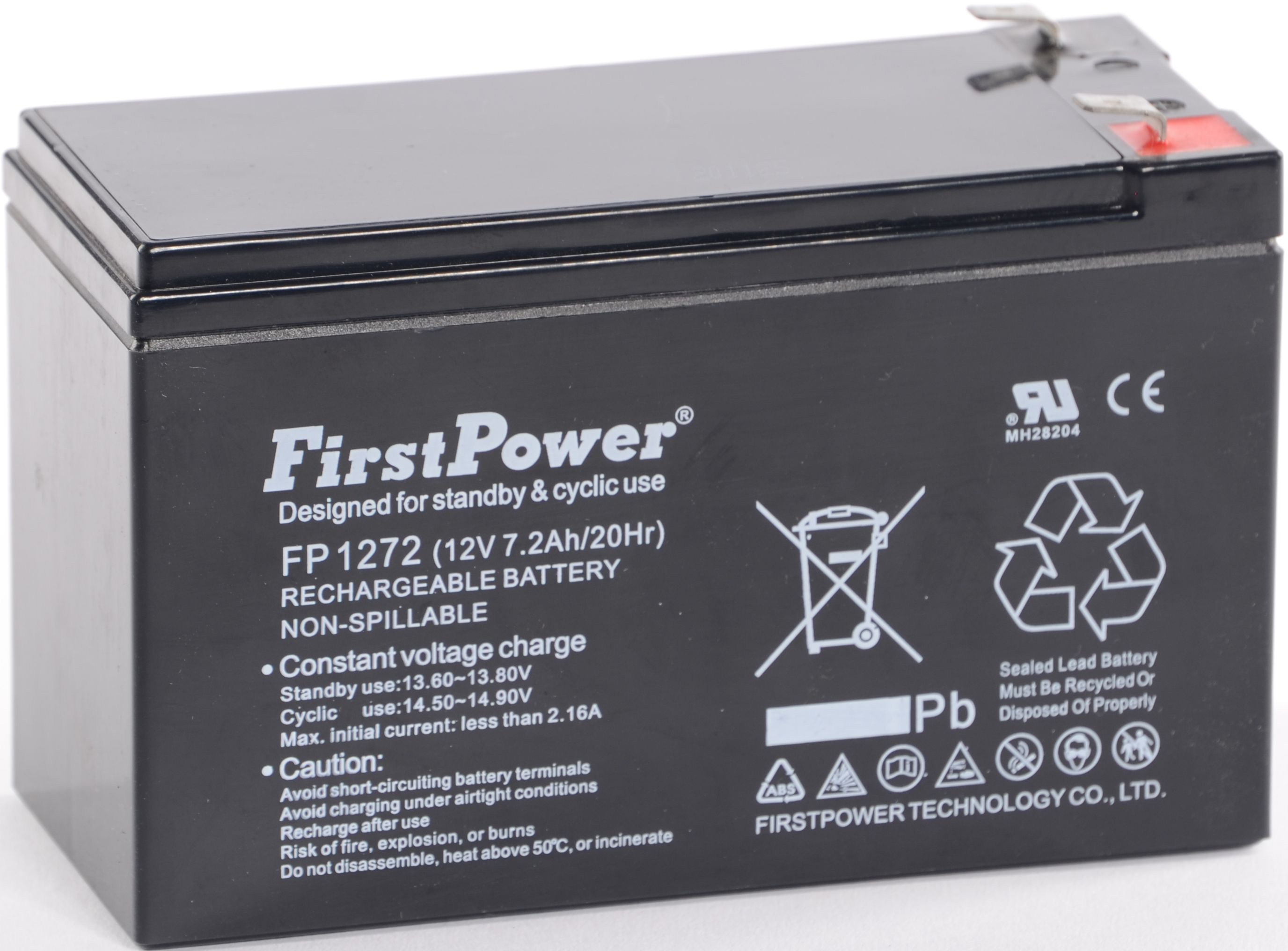 First Power FP1272 Batteri 12V, 7,2 Ah