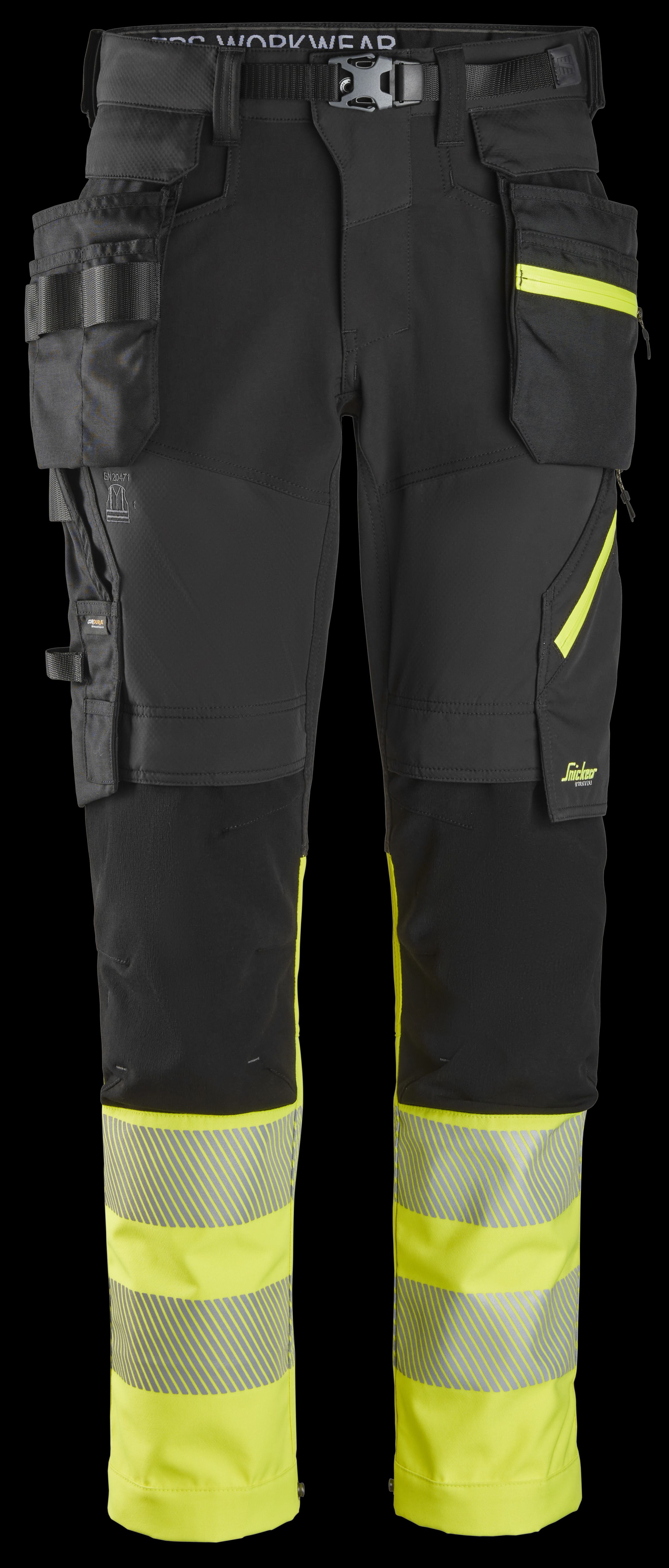 Snickers Workwear 6935 Midjebyxa gul/svart 154