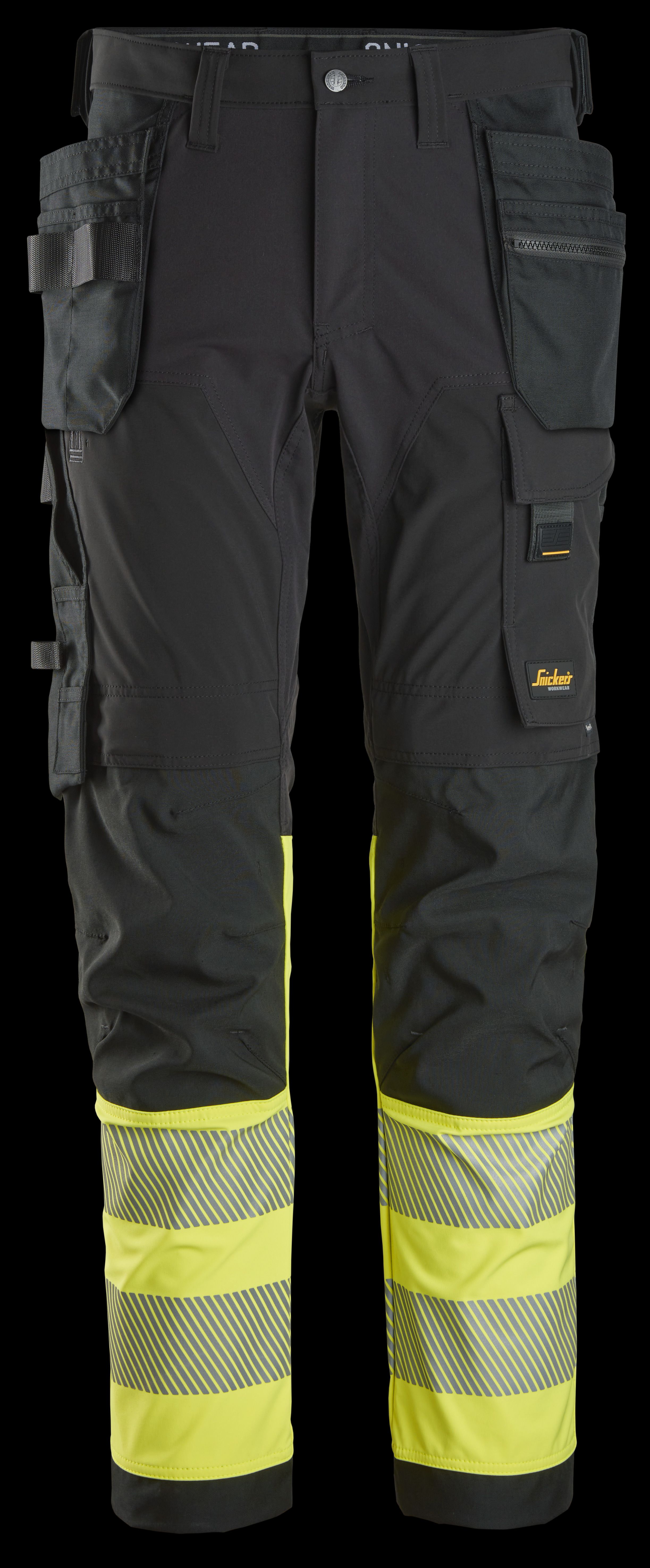 Snickers Workwear 6231 Midjebyxa svart/gul Svart/Gul