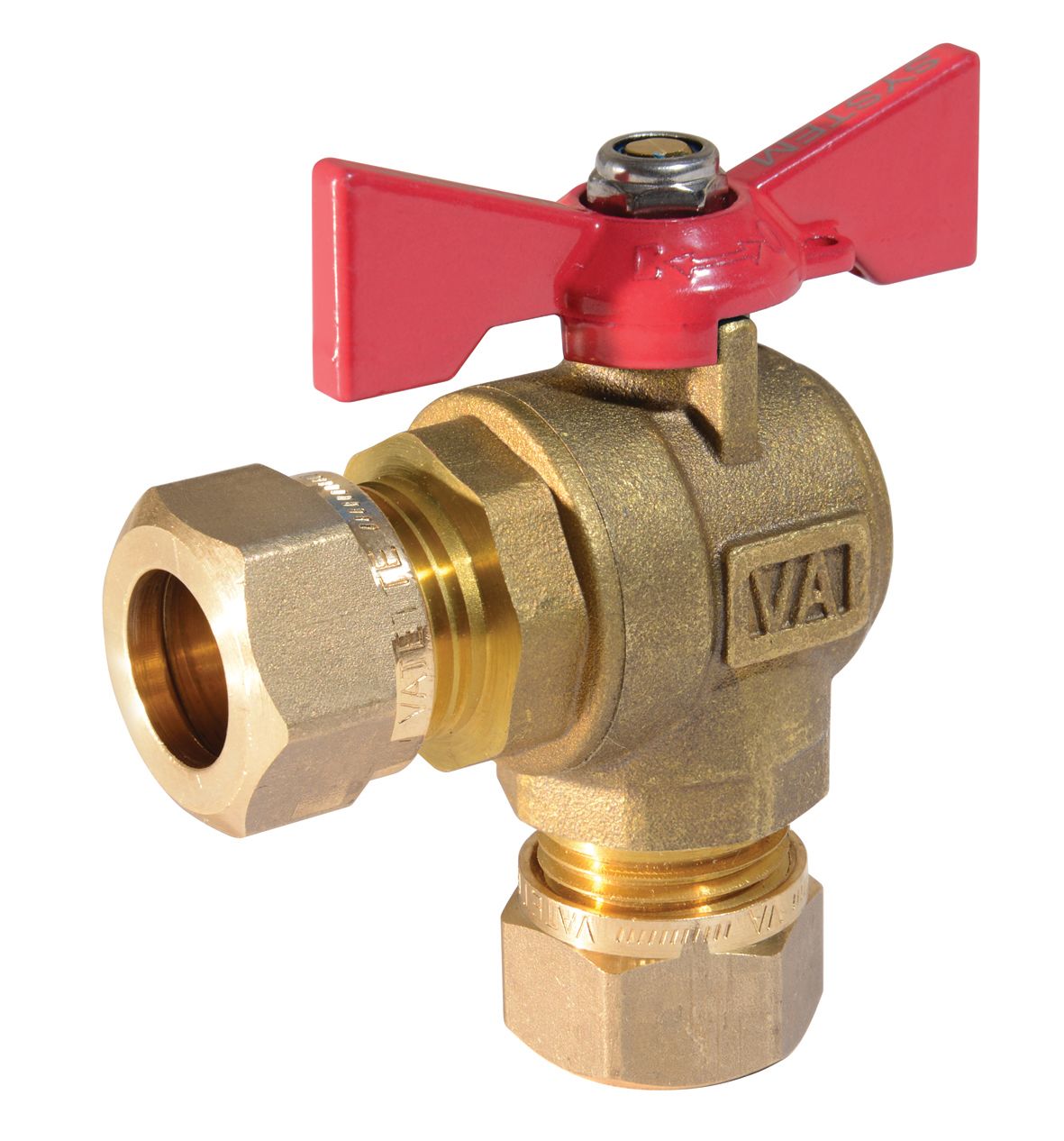 Vatette FG084050041 Kuleventil 15 mm Rødt ratt