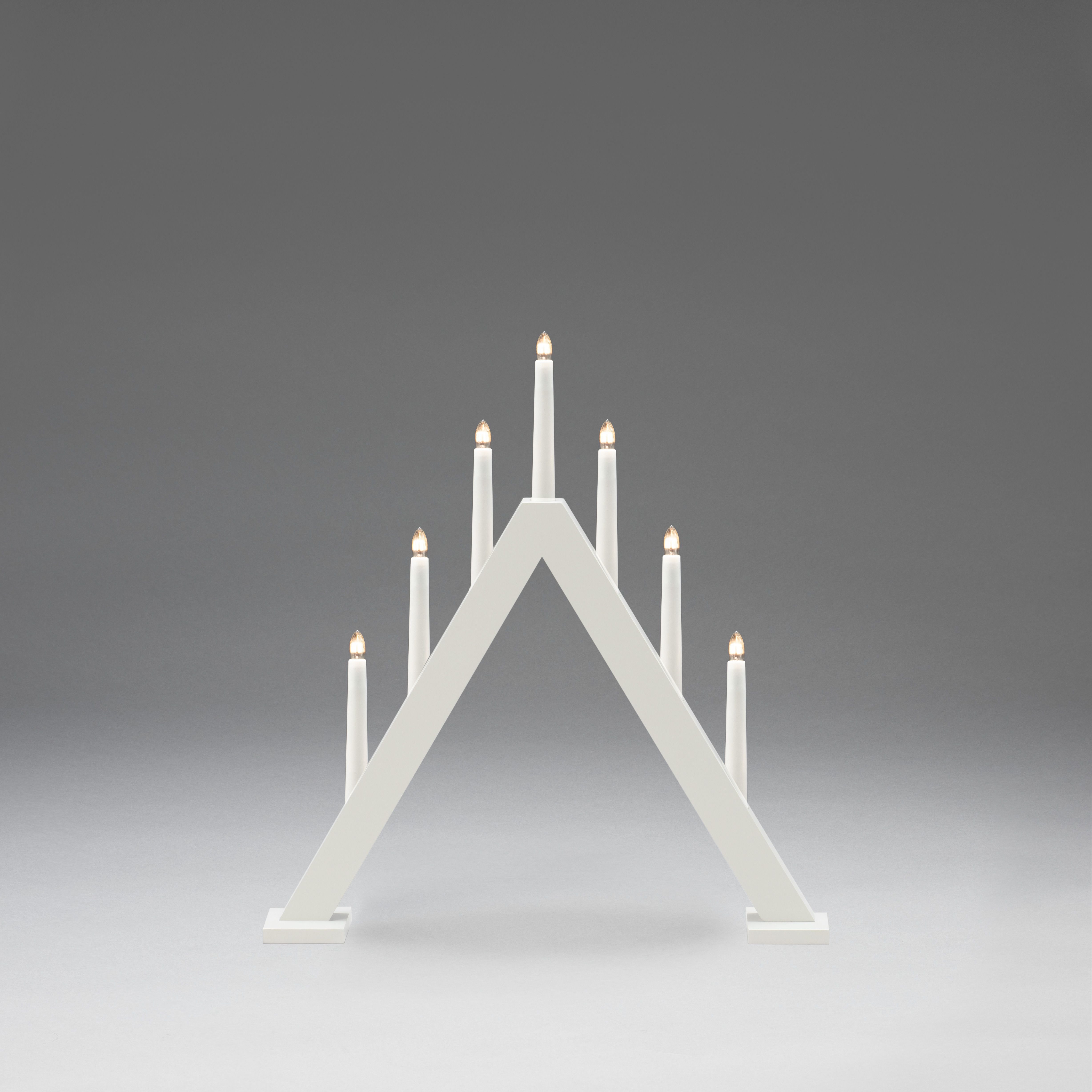 Konstsmide 3931-205 Adventsljusstake vit, 7 ljus