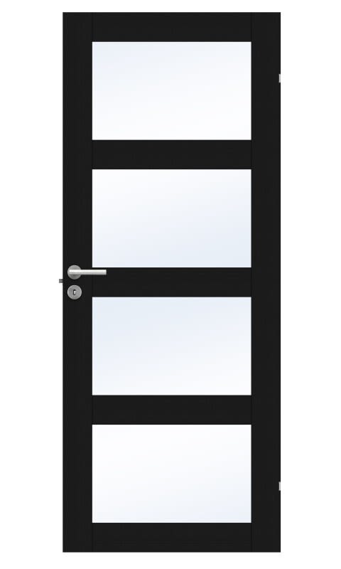 Swedoor Unique GW 04L Innerdörr svart ek 725x1940 mm