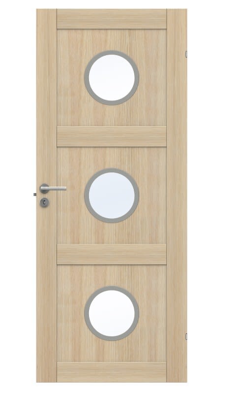 Swedoor Unique GWA 03L 330 Innerdörr vitpigmenterad ek 825x2040 mm