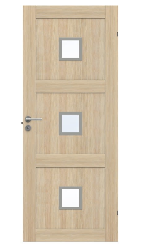 Swedoor Unique GWA 03L 320 Innerdörr vitpigmenterad ek 825x2040 mm