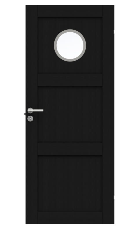 Swedoor Unique GWA 03L 130 Innerdörr svart ek 825x2040 mm